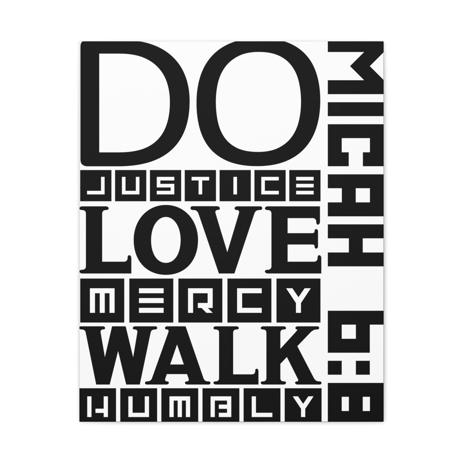 Scripture Walls Micah 6:8 DO Justice Bible Verse Canvas Christian Wall Art Ready to Hang Unframed-Express Your Love Gifts