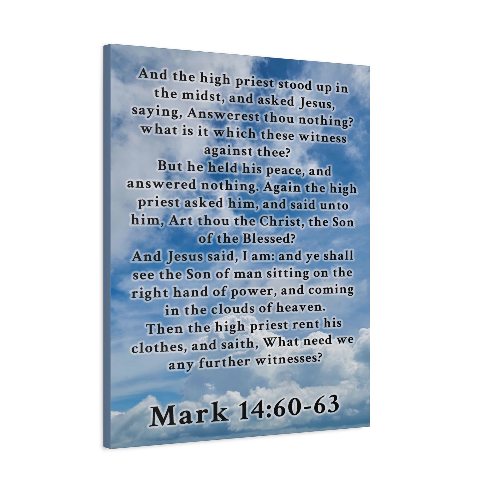 Scripture Walls Mark 14:60-63 KJV Christian Wall Art Print Ready to Hang Unframed-Express Your Love Gifts