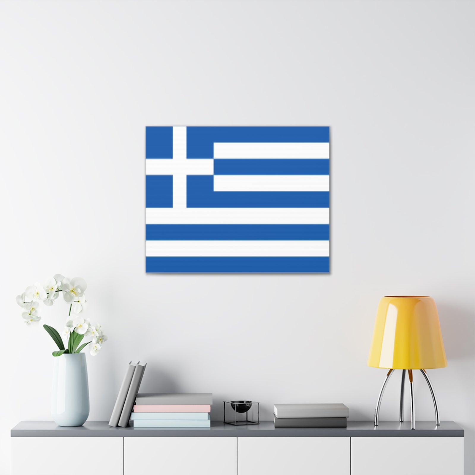 Greece Country Flag Canvas Vibrant Wall Art Unframed Home Decor-Express Your Love Gifts