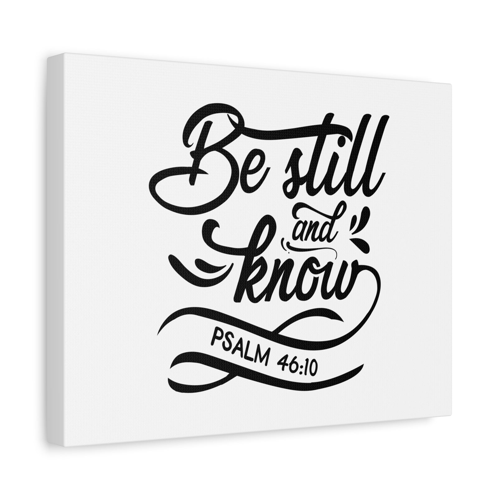 Scripture Canvas Be Still And Know Psalm 46:10 Christian Wall Art Bible Verse Print Ready to Hang-Express Your Love Gifts