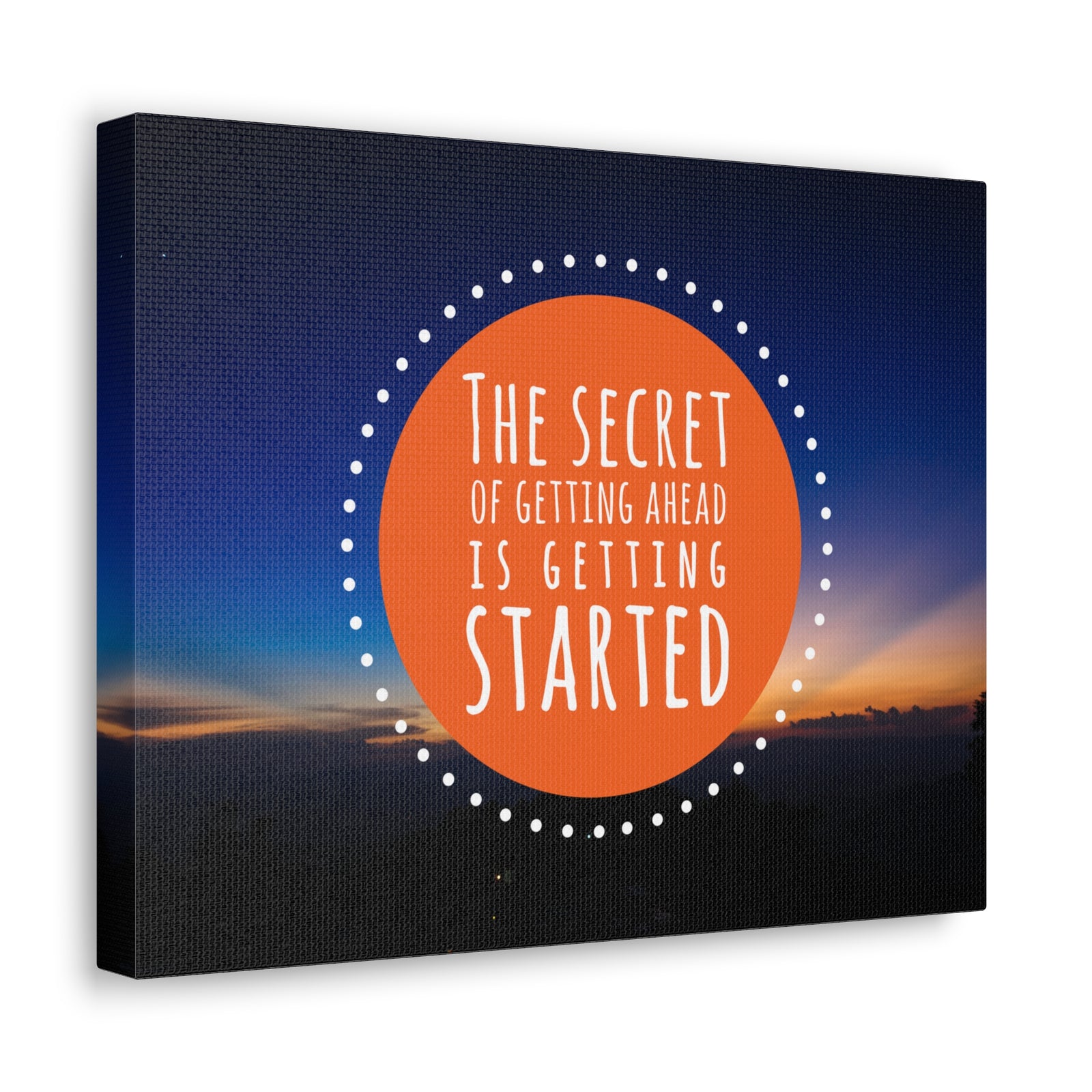 Inspirational Wall Art Secret Of Getting Ahead Motivation Wall Decor for Home Office Gym Inspiring Success Quote Print Ready to Hang-Express Your Love Gifts