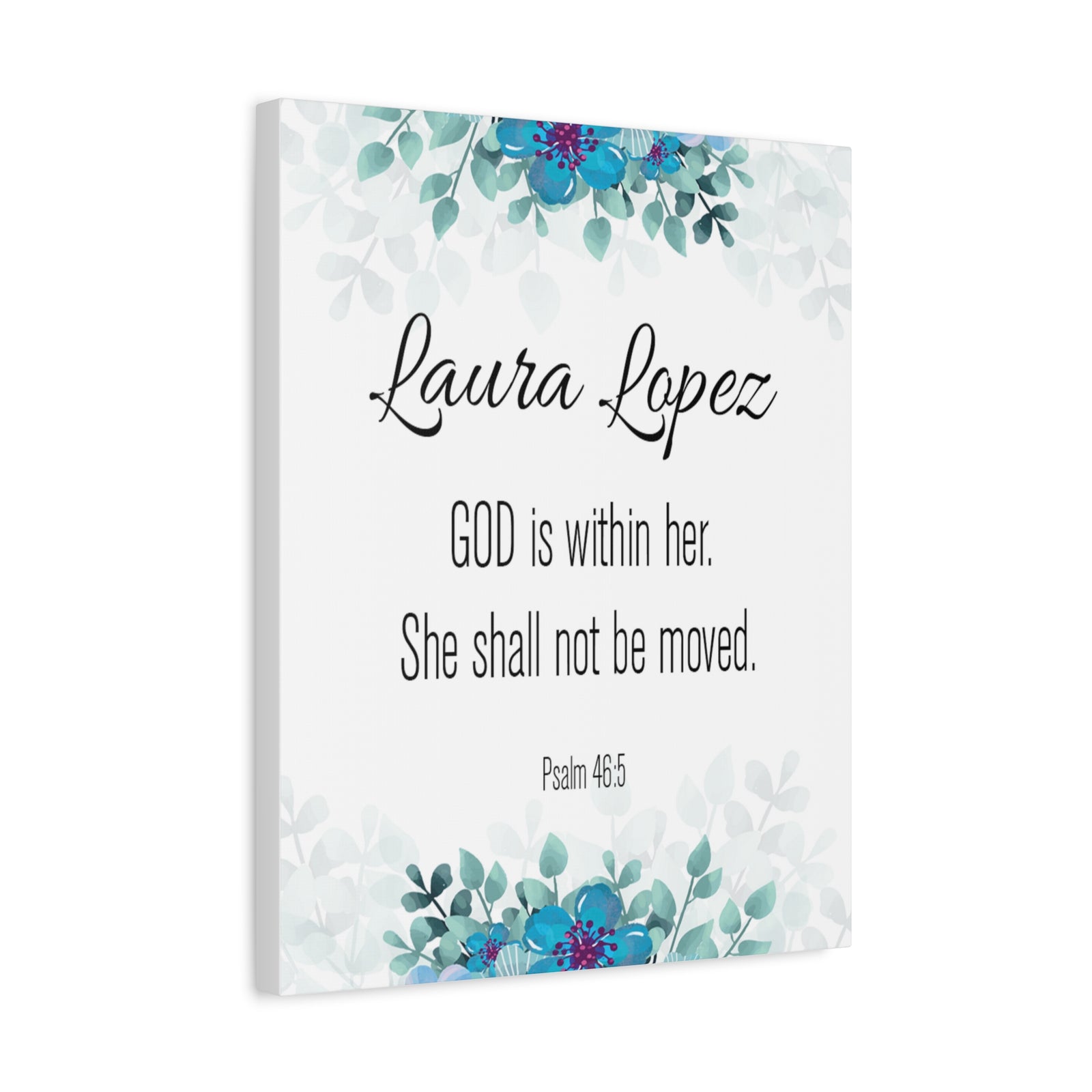 Personalized Scripture Walls God Is Within Her Psalm 46:5 Bible Chapter Canvas Christian Wall Art Ready to Hang-Express Your Love Gifts