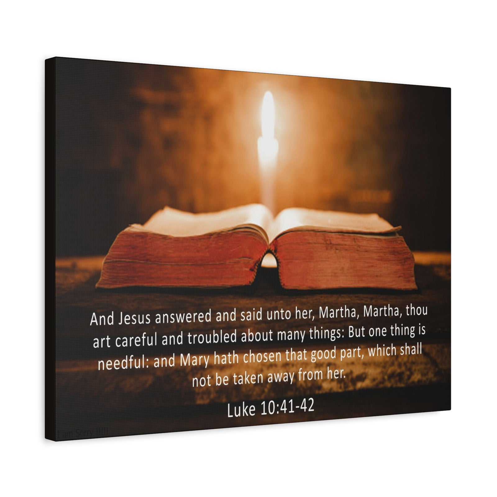 Scripture Walls Luke 10:41-42 Christian Wall Art Print Ready to Hang Unframed-Express Your Love Gifts