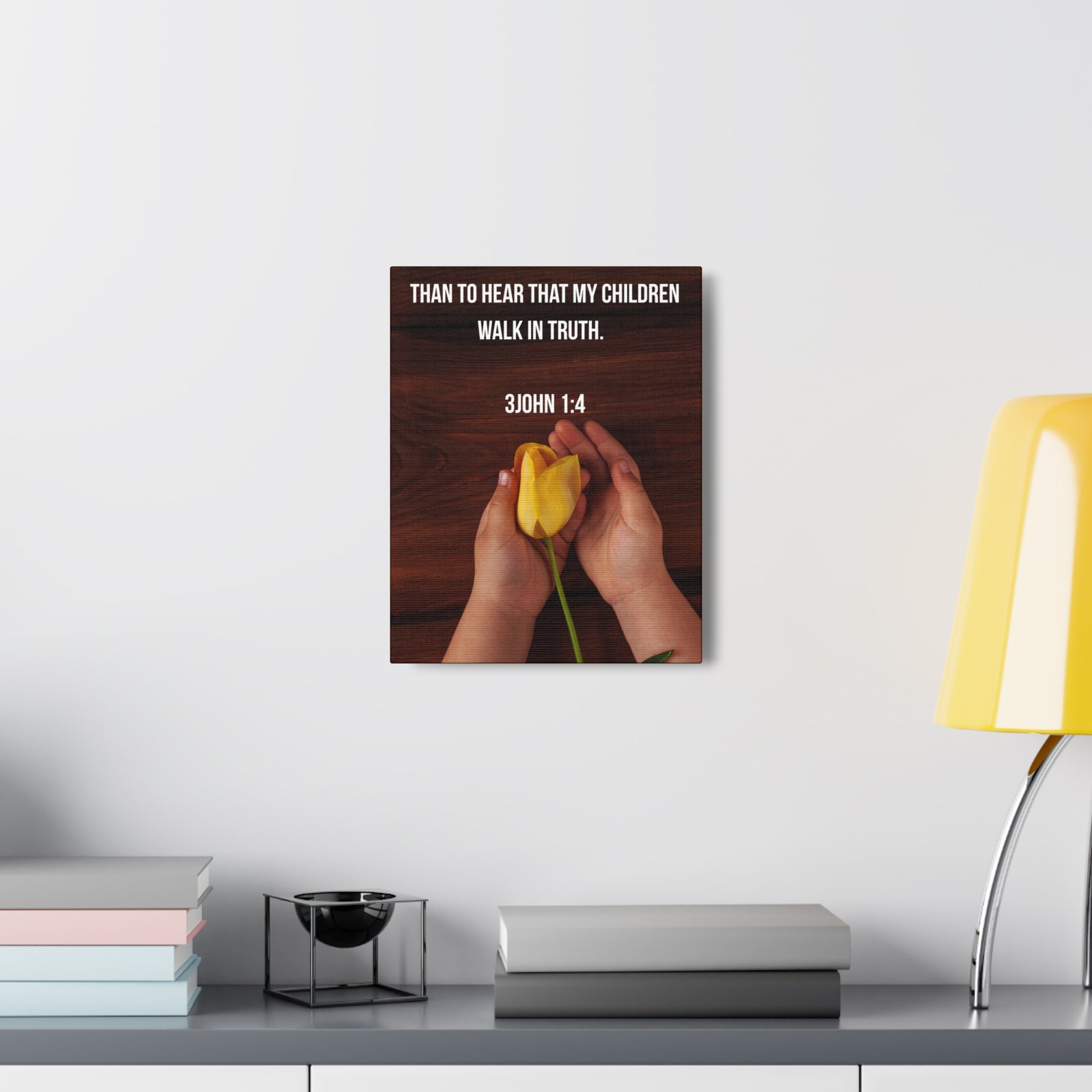 Scripture Canvas Walk In Truth 3 John 1:4 Christian Wall Art Bible Verse Print Ready to Hang-Express Your Love Gifts