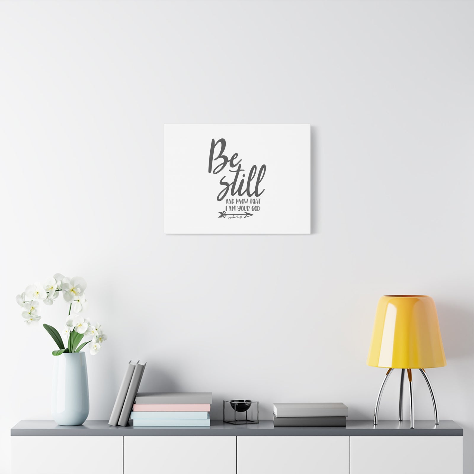 Scripture Canvas Know That I Am Your God Psalm 46:10 Christian Wall Art Bible Verse Print Ready to Hang-Express Your Love Gifts