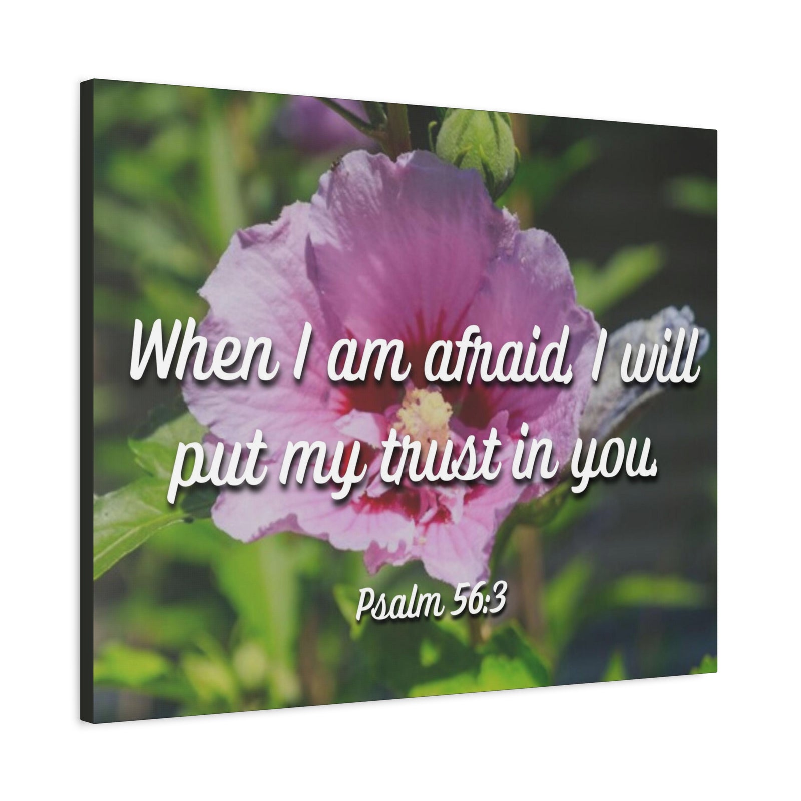 Scripture Canvas I Will Put My Trust Psalm 56:3 Christian Wall Art Bible Verse Print Ready to Hang-Express Your Love Gifts