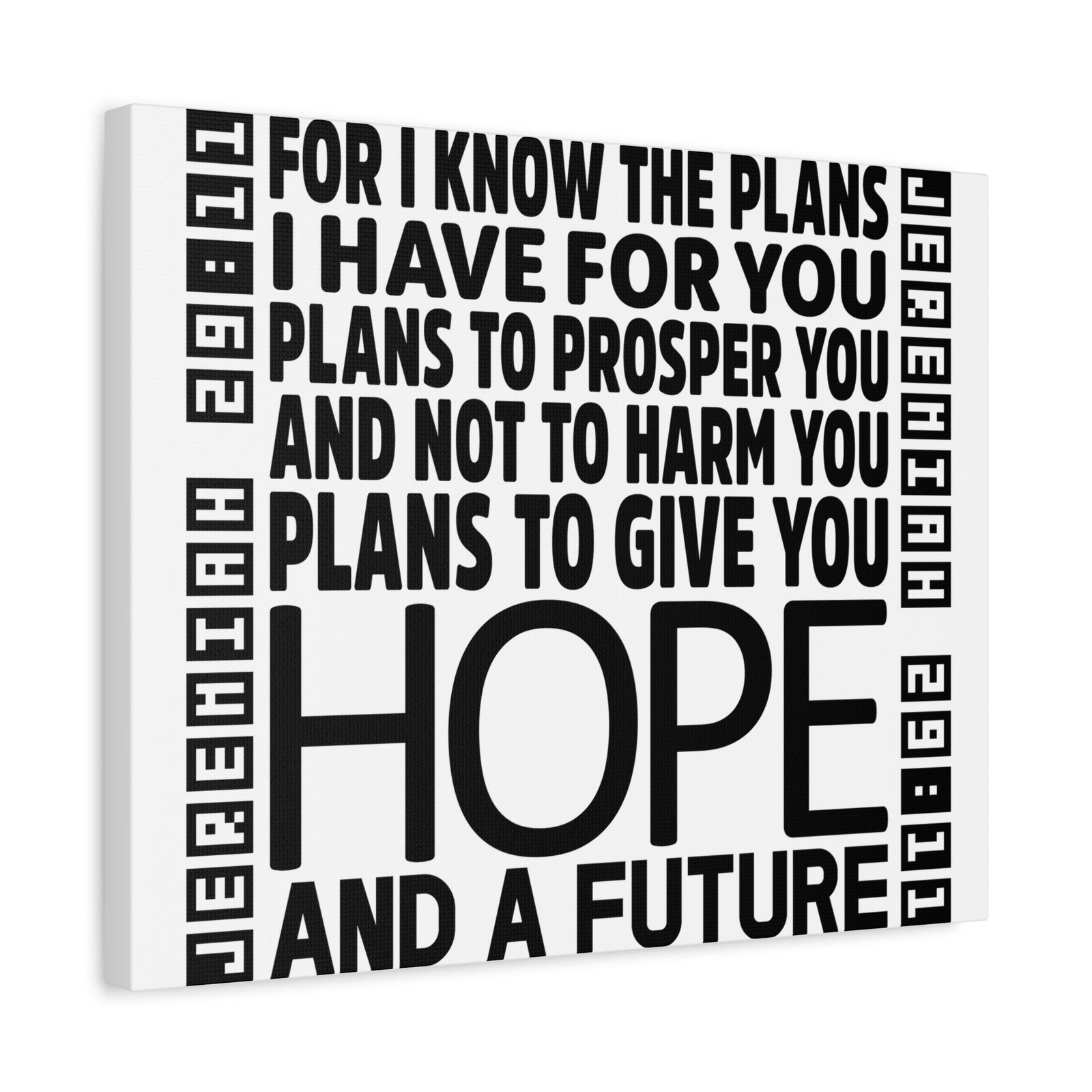 Scripture Walls Jeremiah 29:11 Hope and Future Bible Verse Canvas Christian Wall Art Ready to Hang Unframed-Express Your Love Gifts