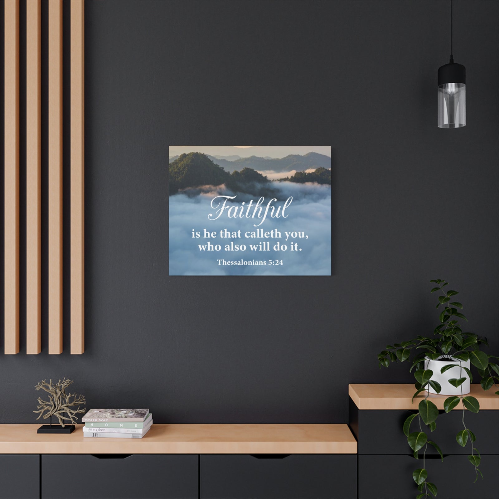 Bible Verse Canvas Faithful 1 Thessalonians 5:24 Wall Art Christian Home Decor-Express Your Love Gifts