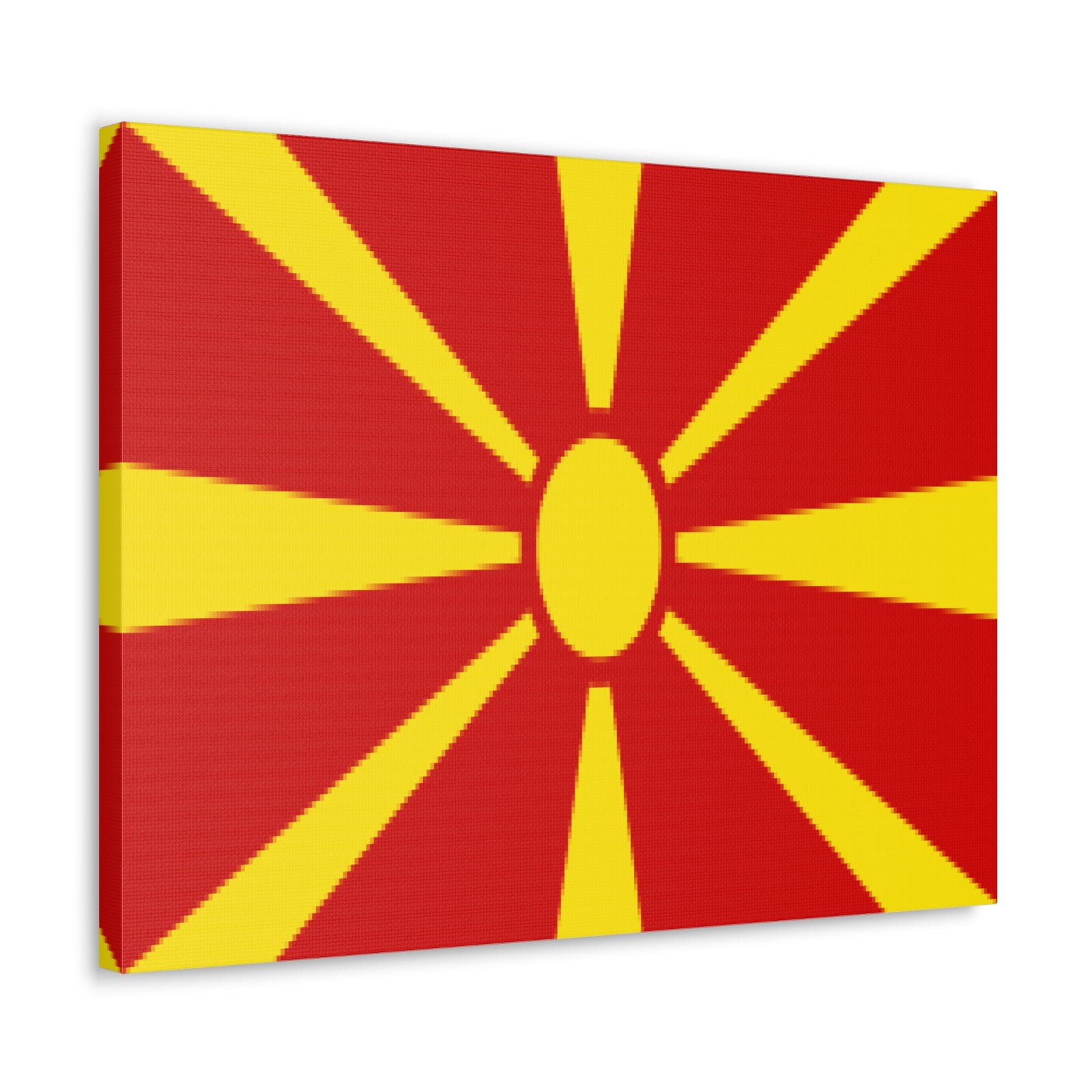North Macedonia Country Flag Canvas Vibrant Wall Art Unframed Home Decor-Express Your Love Gifts