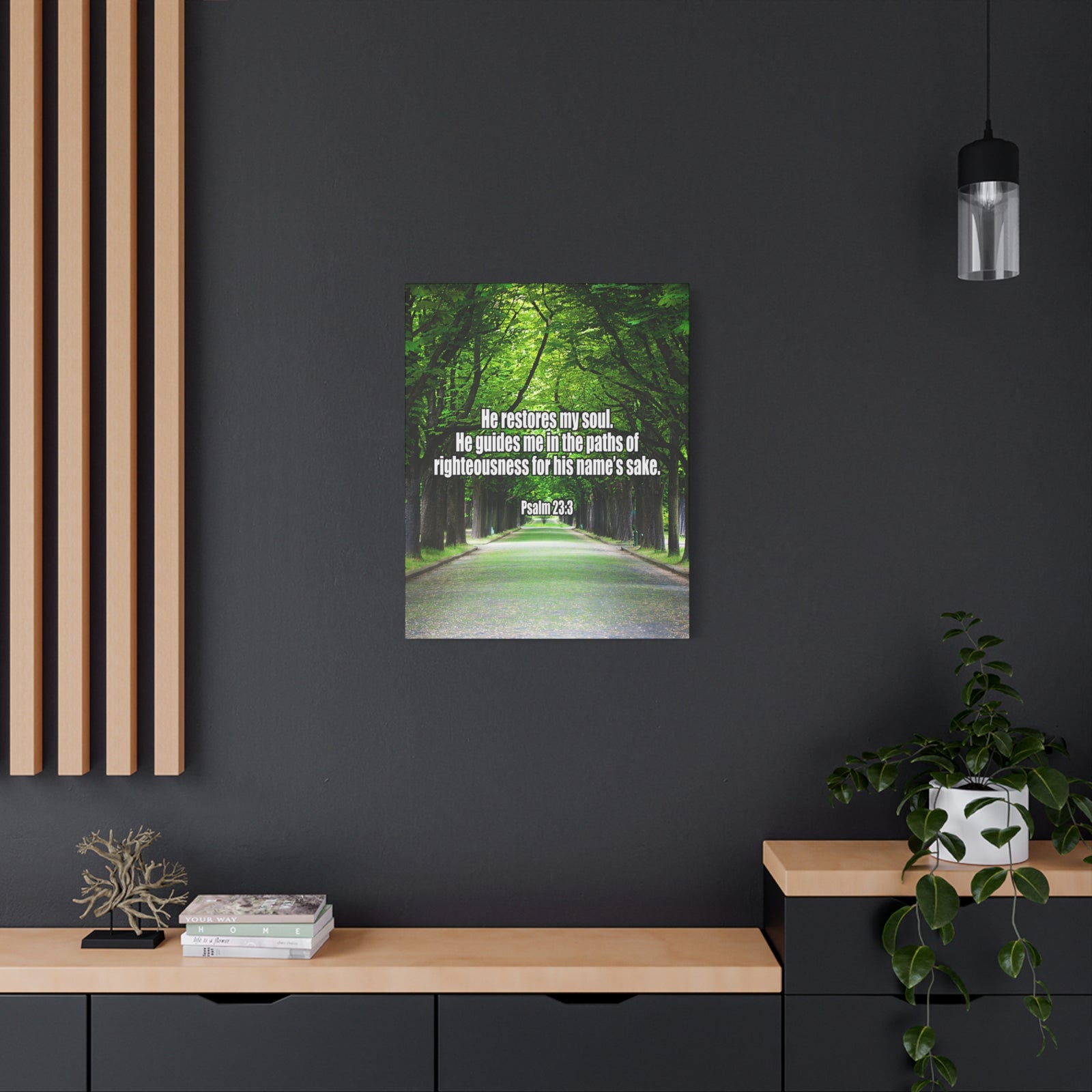 Bible Verse Canvas You Restore My Soul Psalm 23:3 Wall Art Christian Home Decor-Express Your Love Gifts