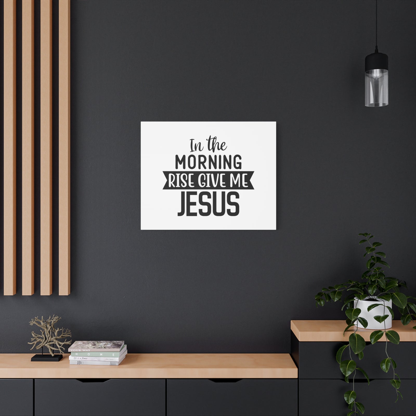 Scripture Canvas In The Morning Rise Psalm 143:8 Christian Wall Art Bible Verse Print Ready to Hang-Express Your Love Gifts