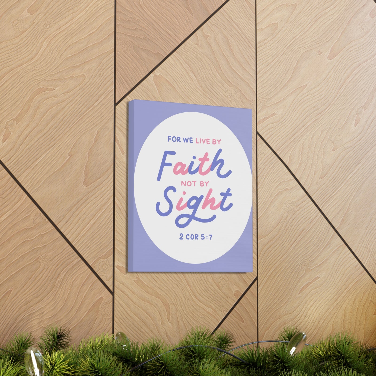 Scripture Walls Faith Not By Sight 2 Corinthians 5:7 Bible Verse Canvas Christian Wall Art Ready To Hang-Express Your Love Gifts