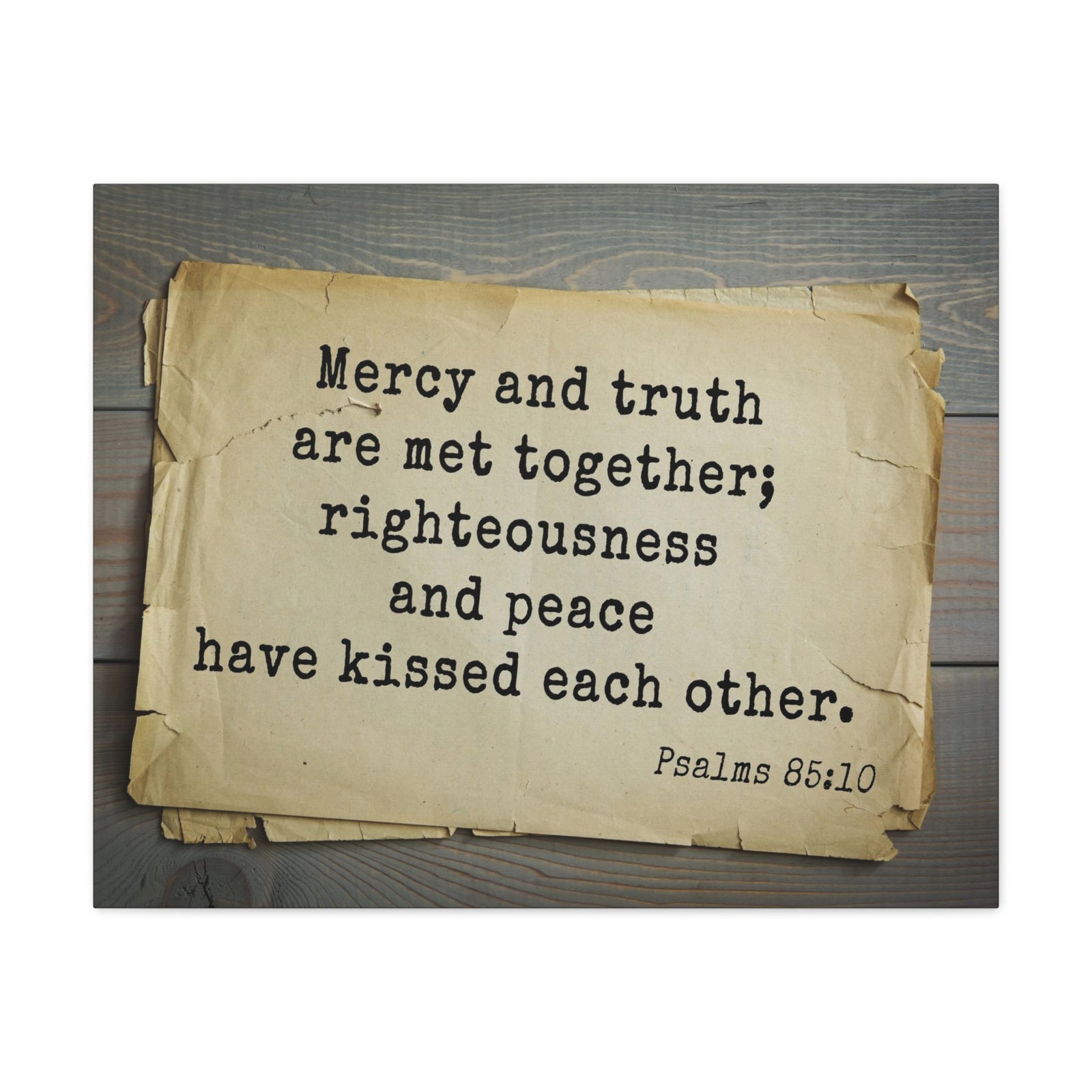 Scripture Walls Mercy And Truth Psalms 85:10 Bible Verse Canvas Christian Wall Art Bible Verse Print Ready To Hang-Express Your Love Gifts