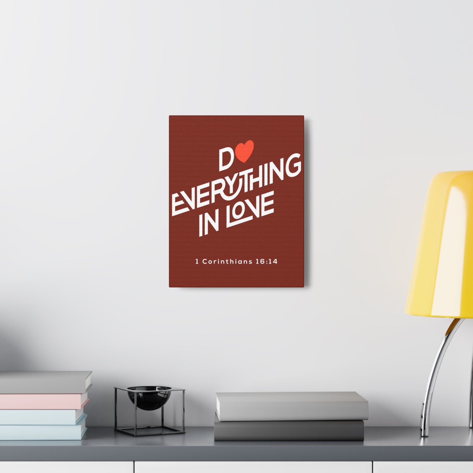 Scripture Canvas Do Everything In Love 1 Corinthians 16:14 Christian Wall Art Bible Verse Print Ready To Hang-Express Your Love Gifts