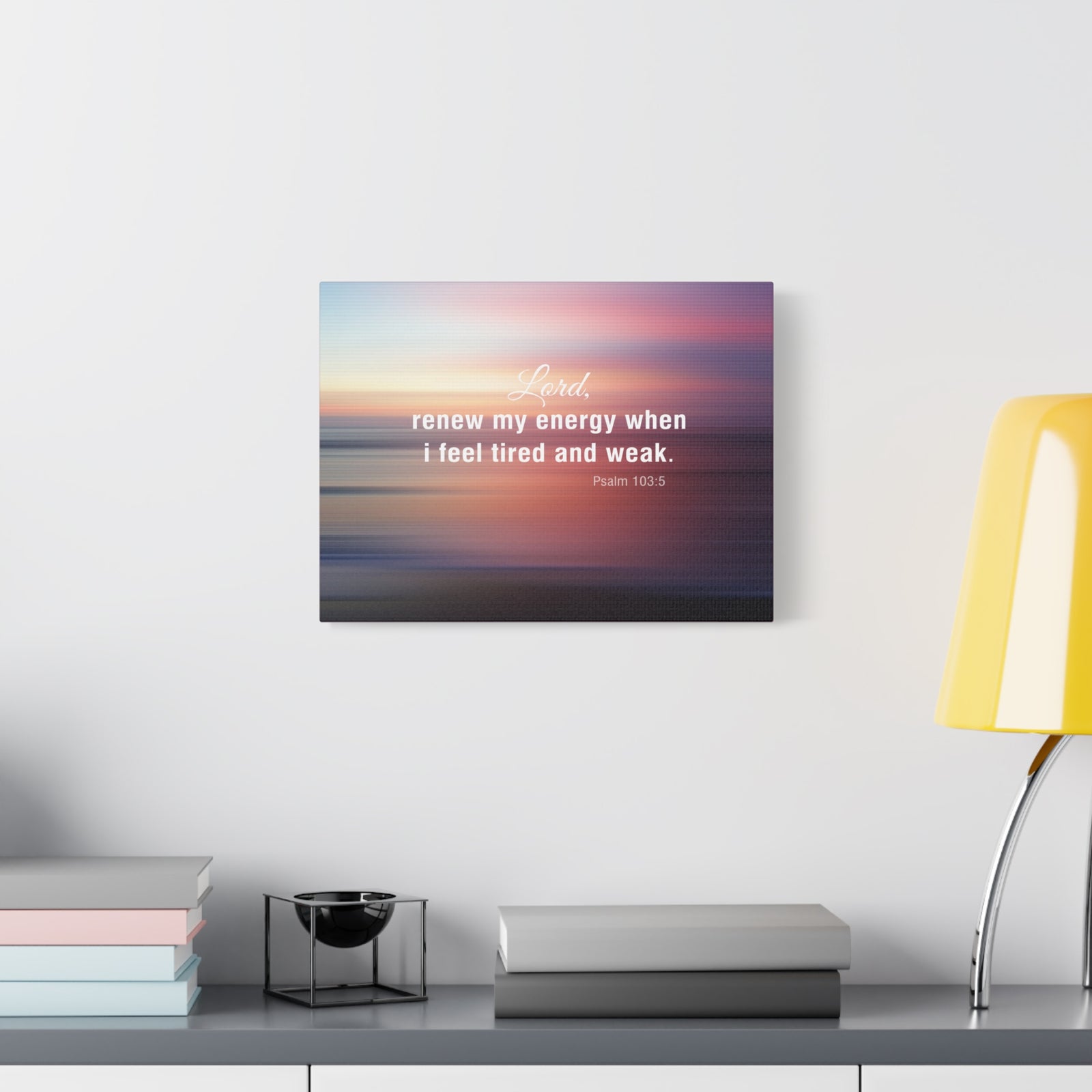 Scripture Canvas Renew My Energy Psalm 103:5 Christian Wall Art Bible Verse Print Ready to Hang-Express Your Love Gifts