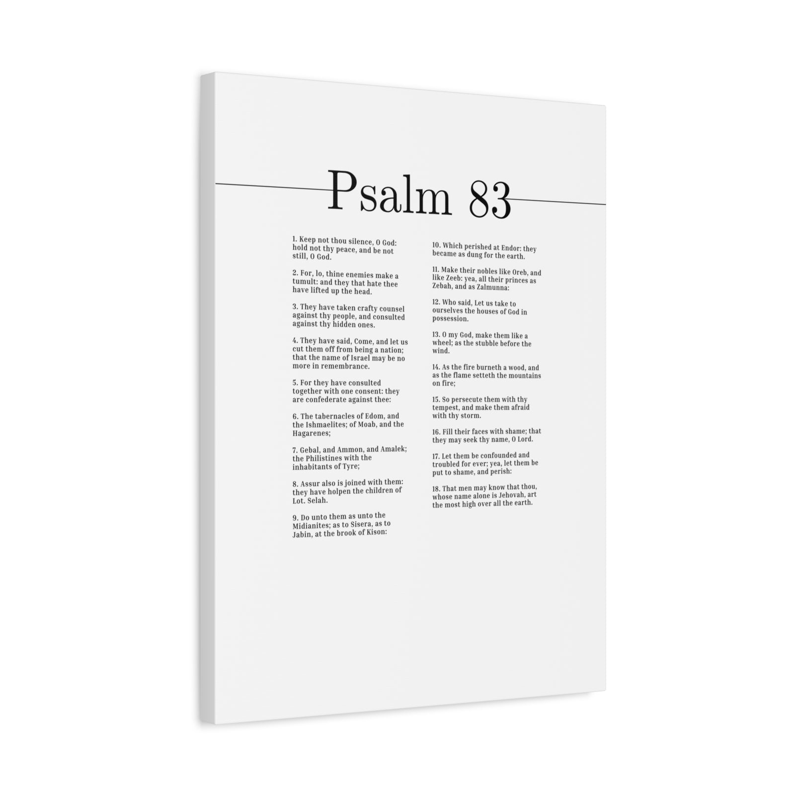Scripture Canvas The Most High Over All The Earth Psalm 83 Christian Wall Art Bible Verse Print Ready to Hang-Express Your Love Gifts