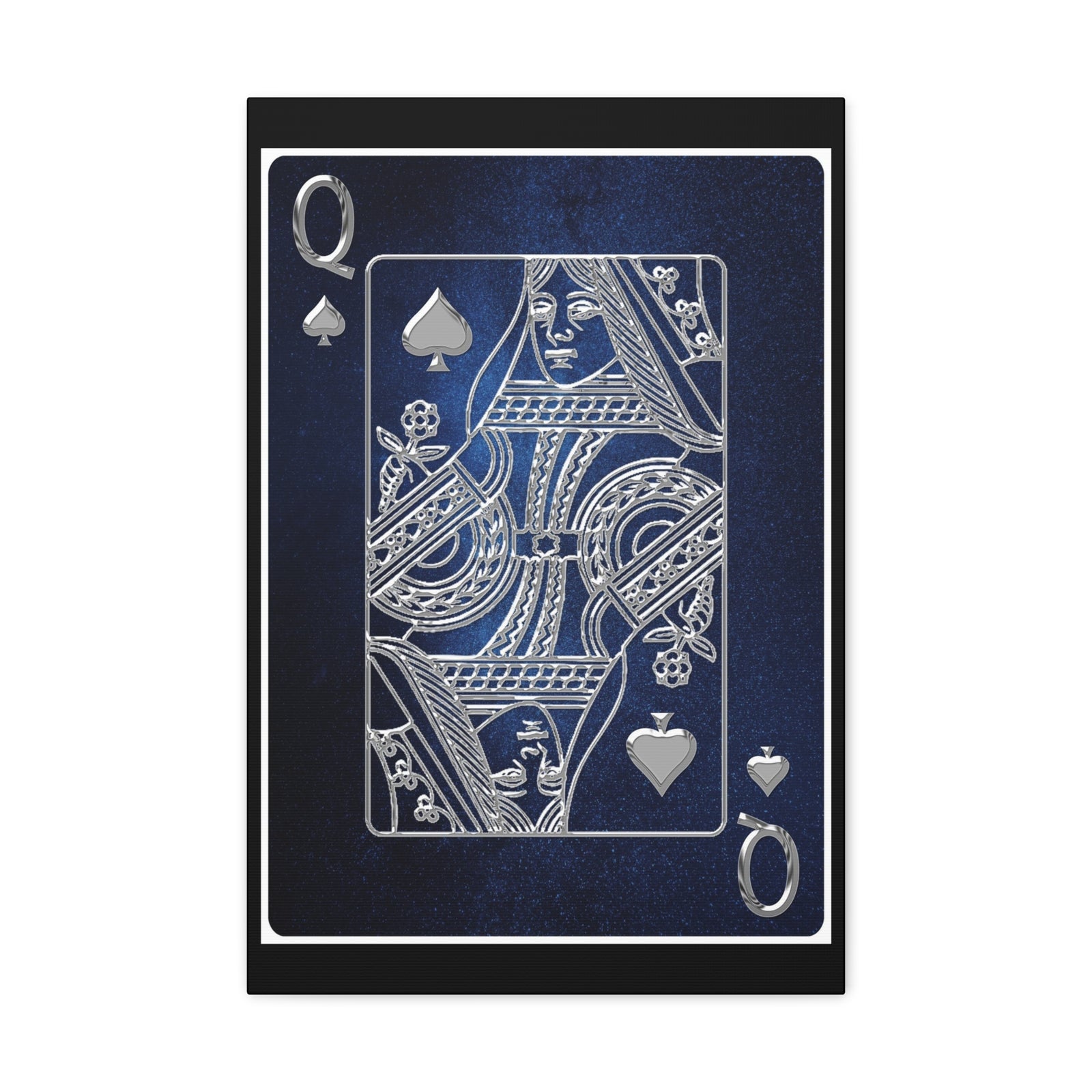 Queen Of Spades Space Background Playing Card Canvas Wall Art for Home Decor Ready-to-Hang-Express Your Love Gifts