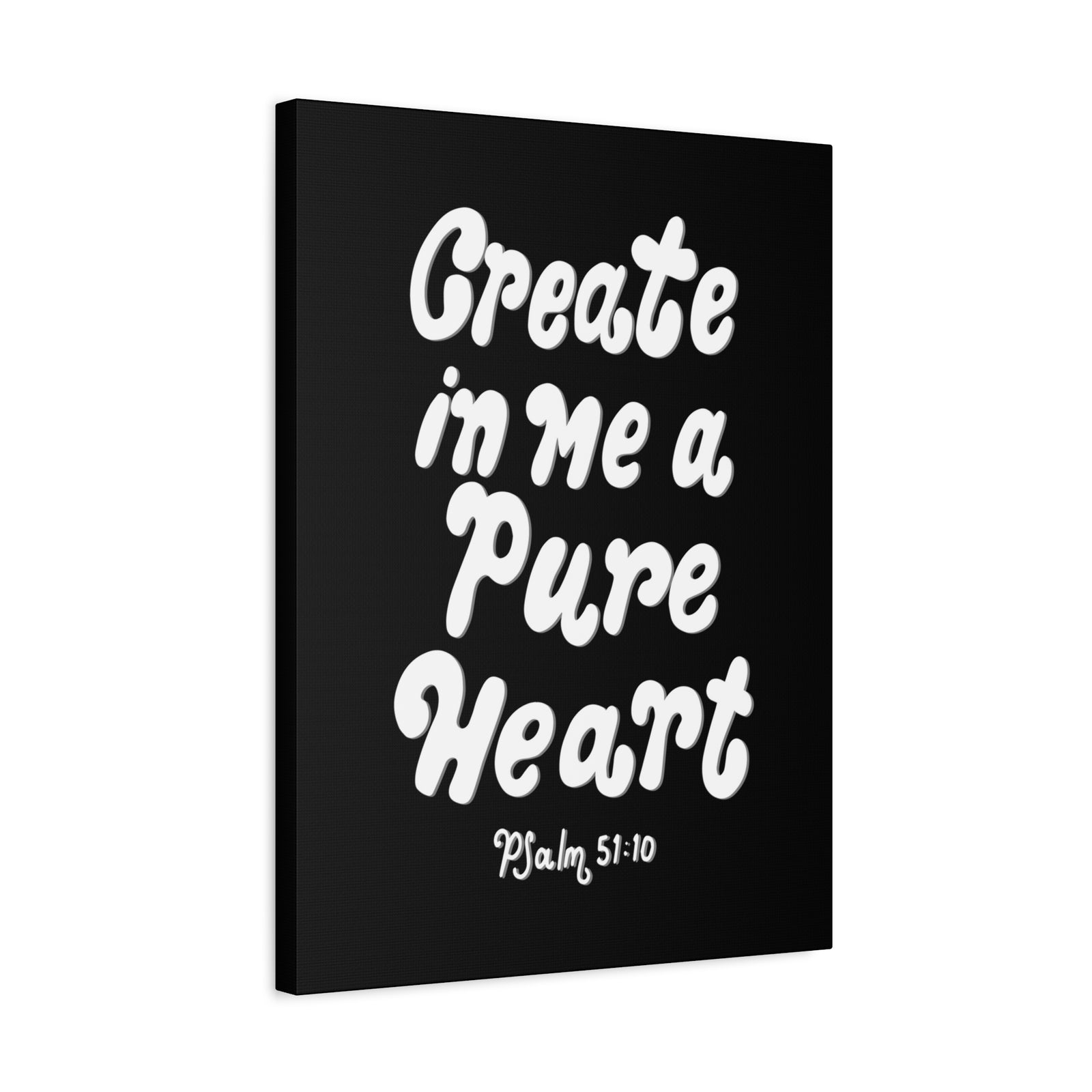 Scripture Walls Create In Me Psalm 51:10 Bible Verse Canvas Christian Wall Art Ready to Hang-Express Your Love Gifts