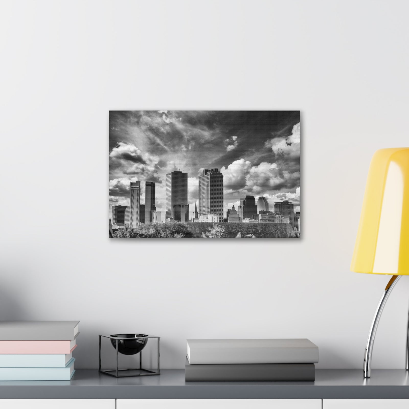 New Orleans Black And White Skyline Canvas Artwork High-Quality Breathtaking Stunning Cityscape for Home Decor Ready to Hang-Express Your Love Gifts