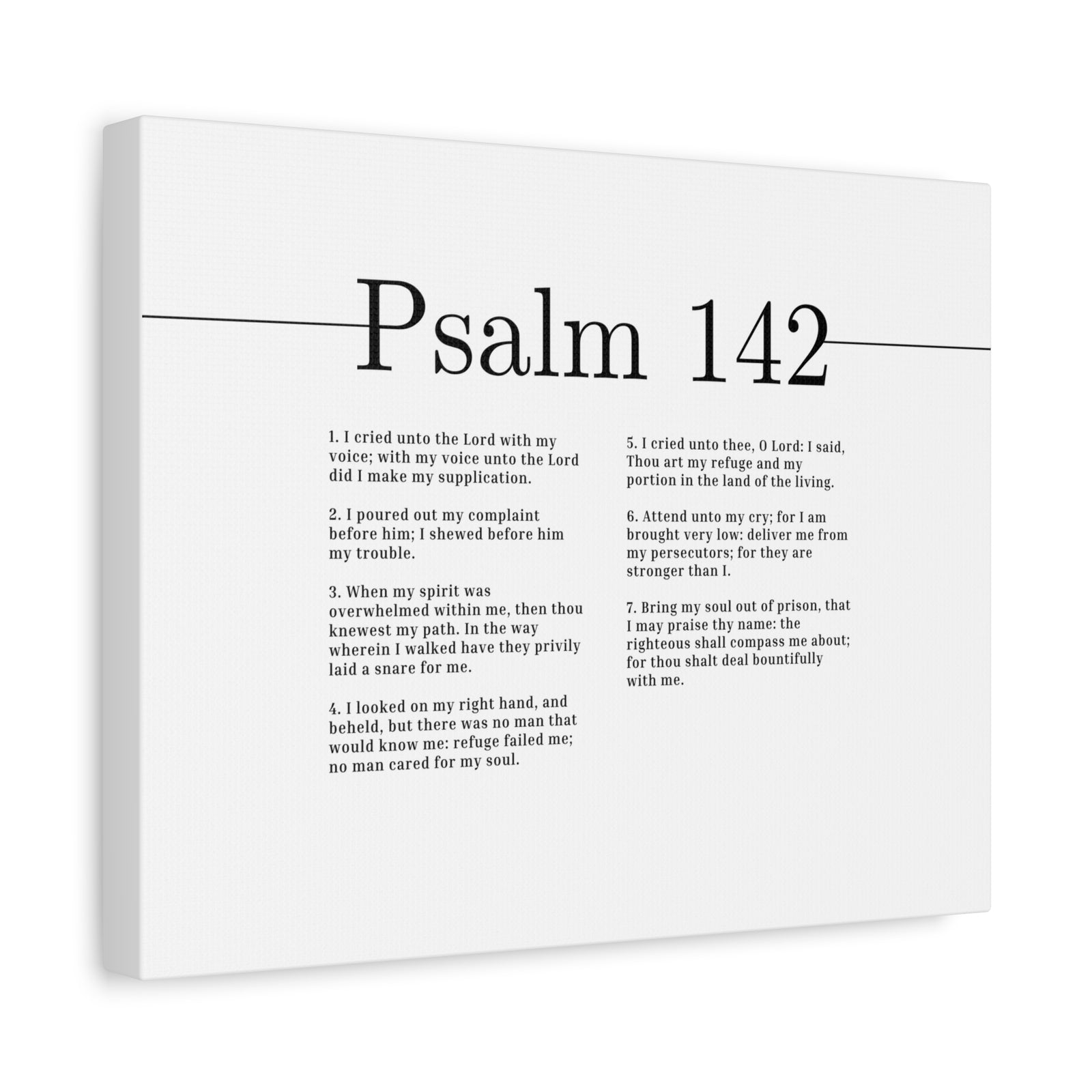 Scripture Canvas Praise Thy Name Psalm 142 Christian Wall Art Bible Verse Print Ready to Hang-Express Your Love Gifts