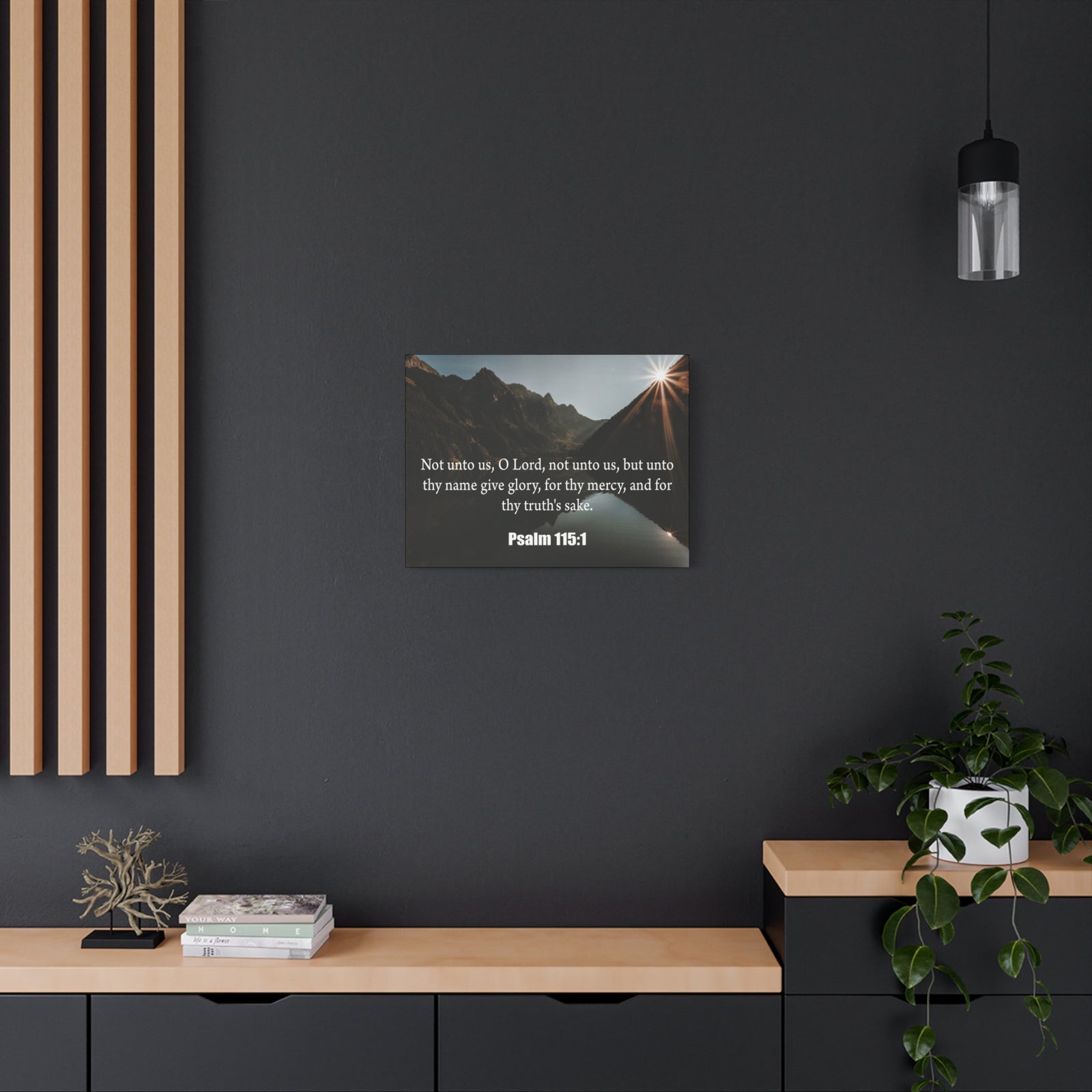 Scripture Canvas Not Unto Us Isaiah 41:10 Christian Wall Art Bible Verse Print Ready to Hang-Express Your Love Gifts