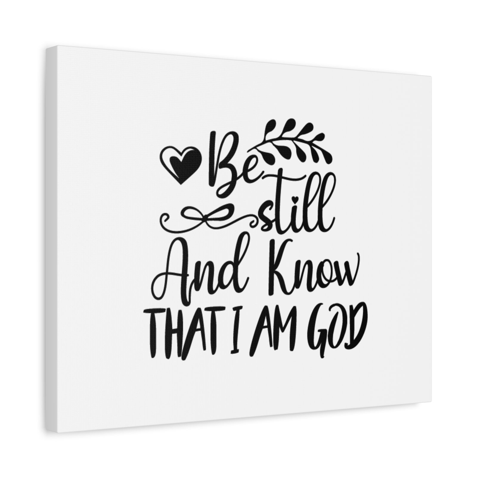 Scripture Canvas Be Still And Know That I Am God Psalm 46:10 Christian Wall Art Bible Verse Print Ready to Hang-Express Your Love Gifts