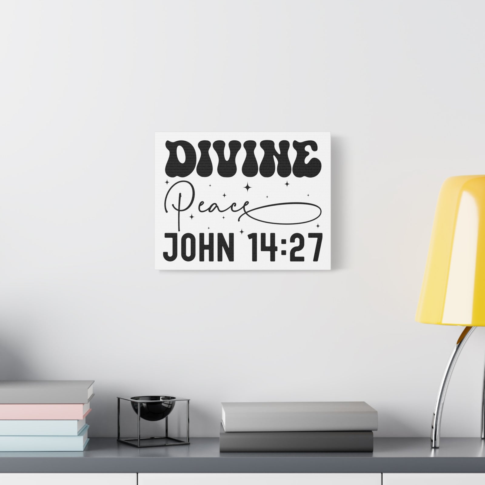 Scripture Walls John 14:27 Divine Peace Bible Verse Canvas Christian Wall Art Ready to Hang Unframed-Express Your Love Gifts