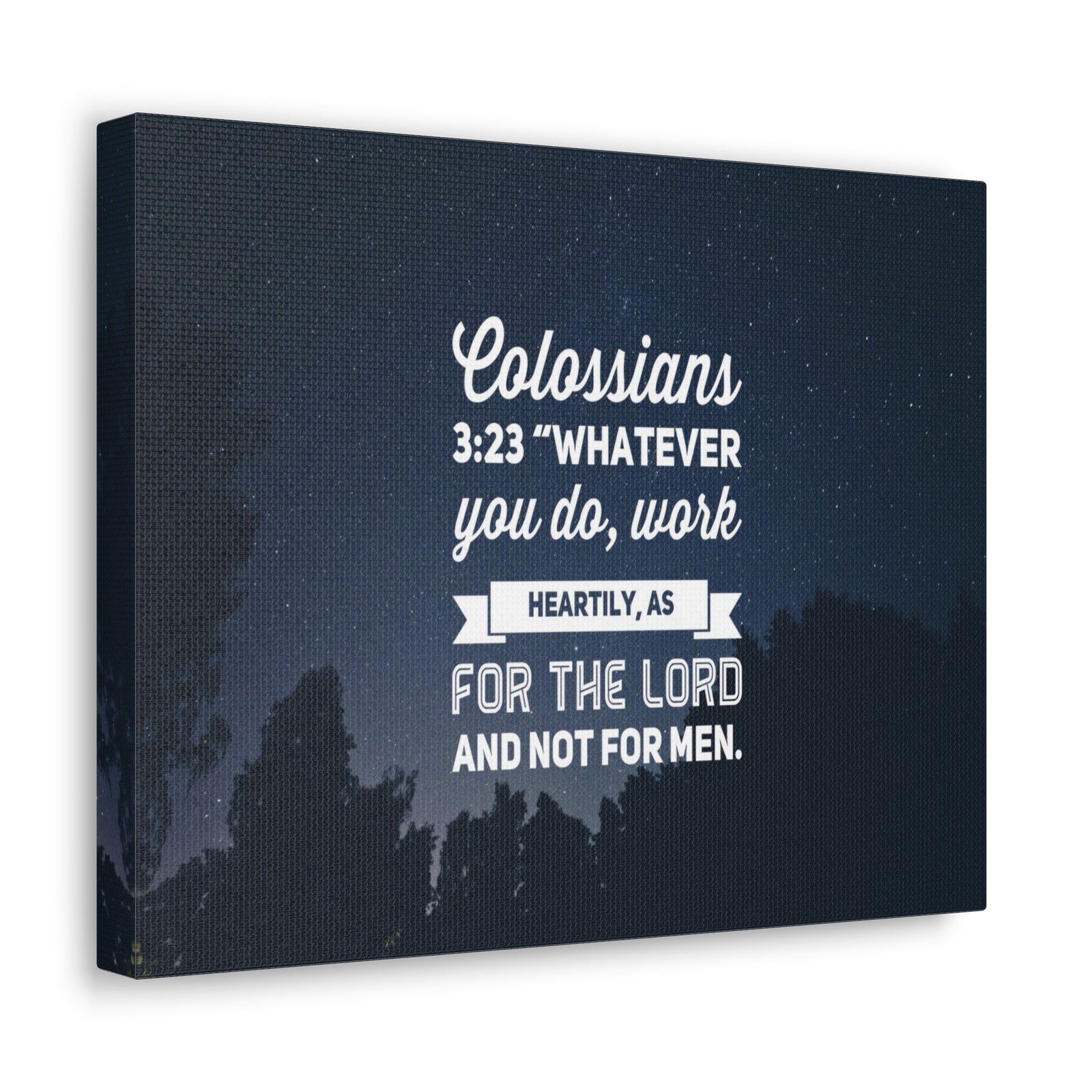 Scripture Canvas For The Lord Colossians 3:23 Christian Wall Art Bible Verse Print Ready to Hang-Express Your Love Gifts