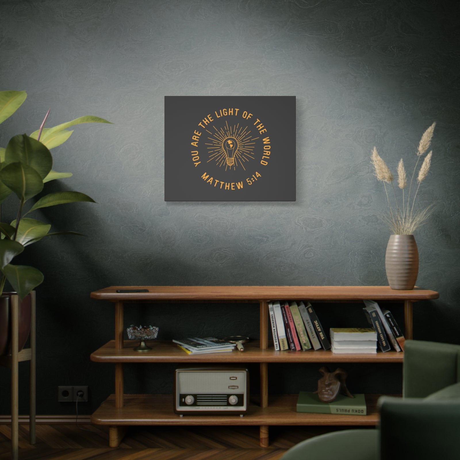 Scripture Canvas You Are The Light Matthew 5:14 Christian Wall Art Bible Verse Print Ready To Hang-Express Your Love Gifts