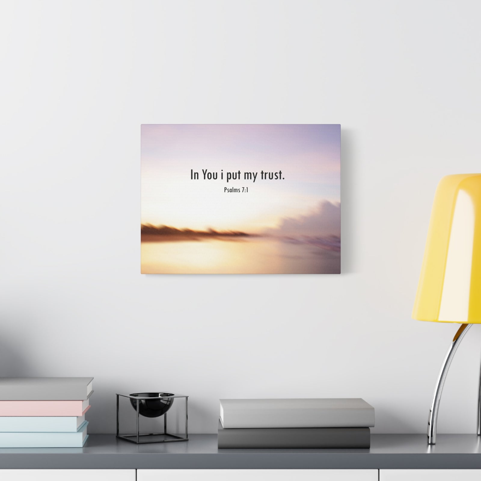 Scripture Canvas Put My Trust Psalms 7:1 Christian Wall Art Bible Verse Print Ready to Hang-Express Your Love Gifts