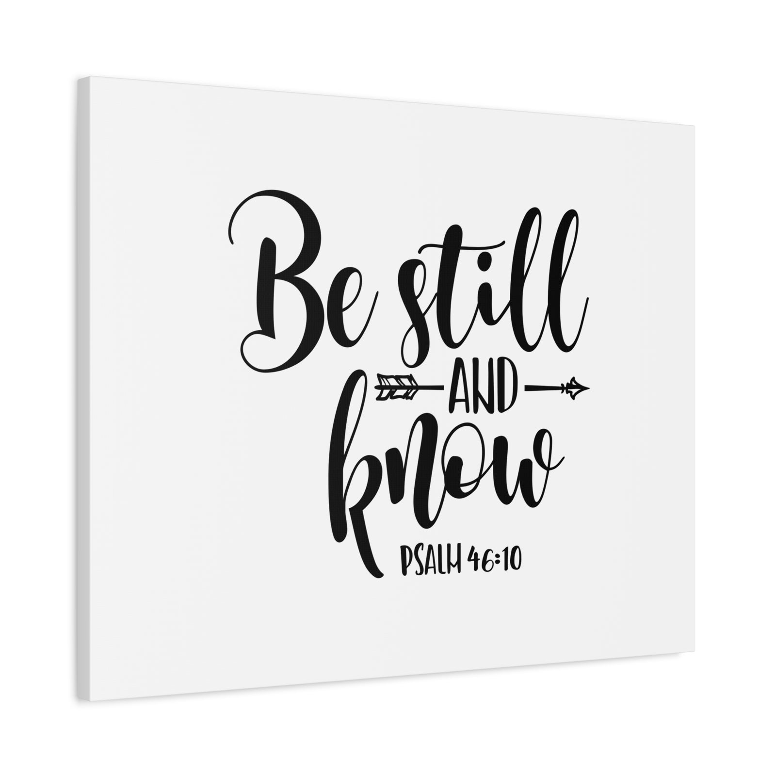 Scripture Canvas Know Psalm 46:10 Christian Wall Art Bible Verse Print Ready to Hang-Express Your Love Gifts