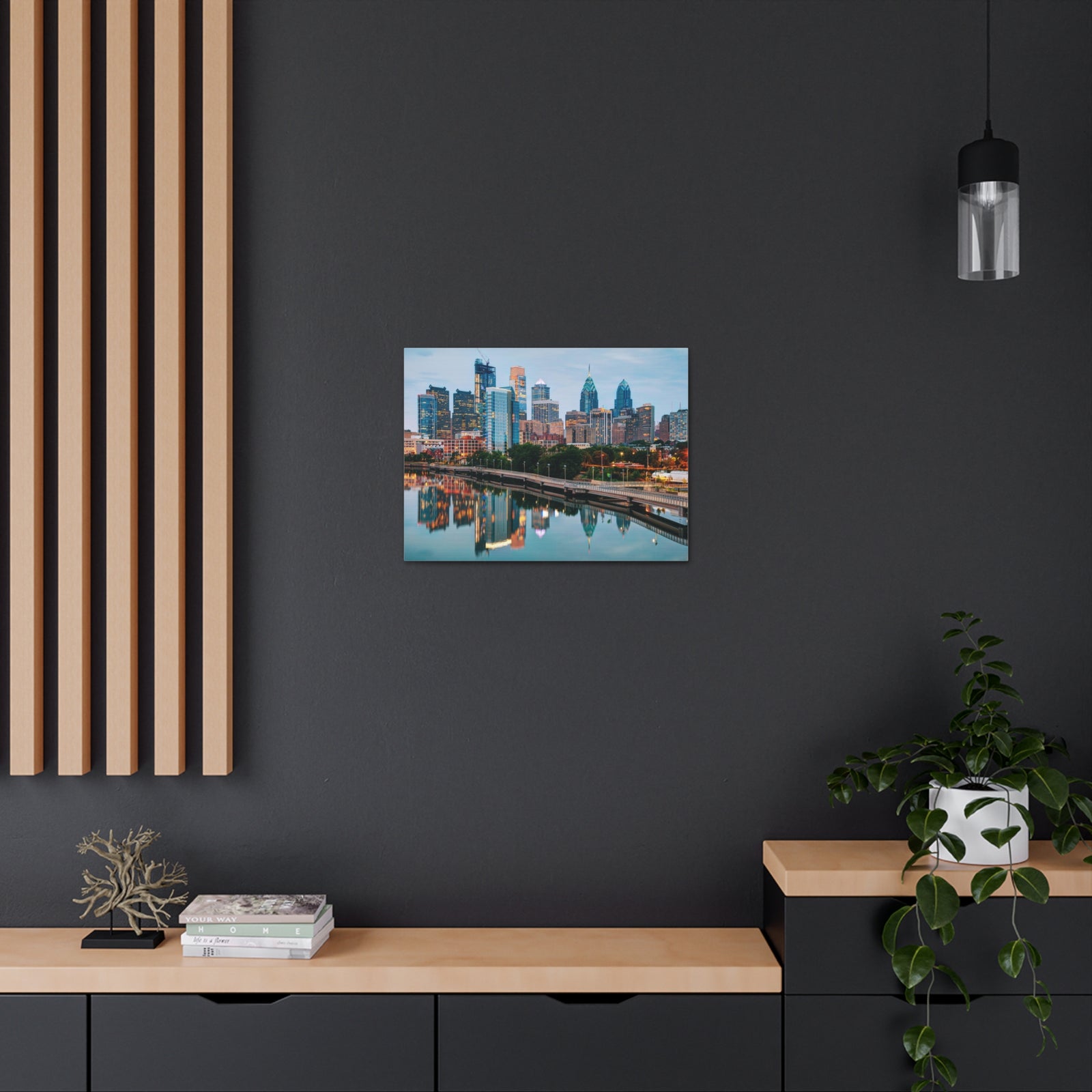 Philadelphia Daytime Skyline Canvas Artwork High-Quality Breathtaking Stunning Cityscape for Home Decor Ready to Hang-Express Your Love Gifts