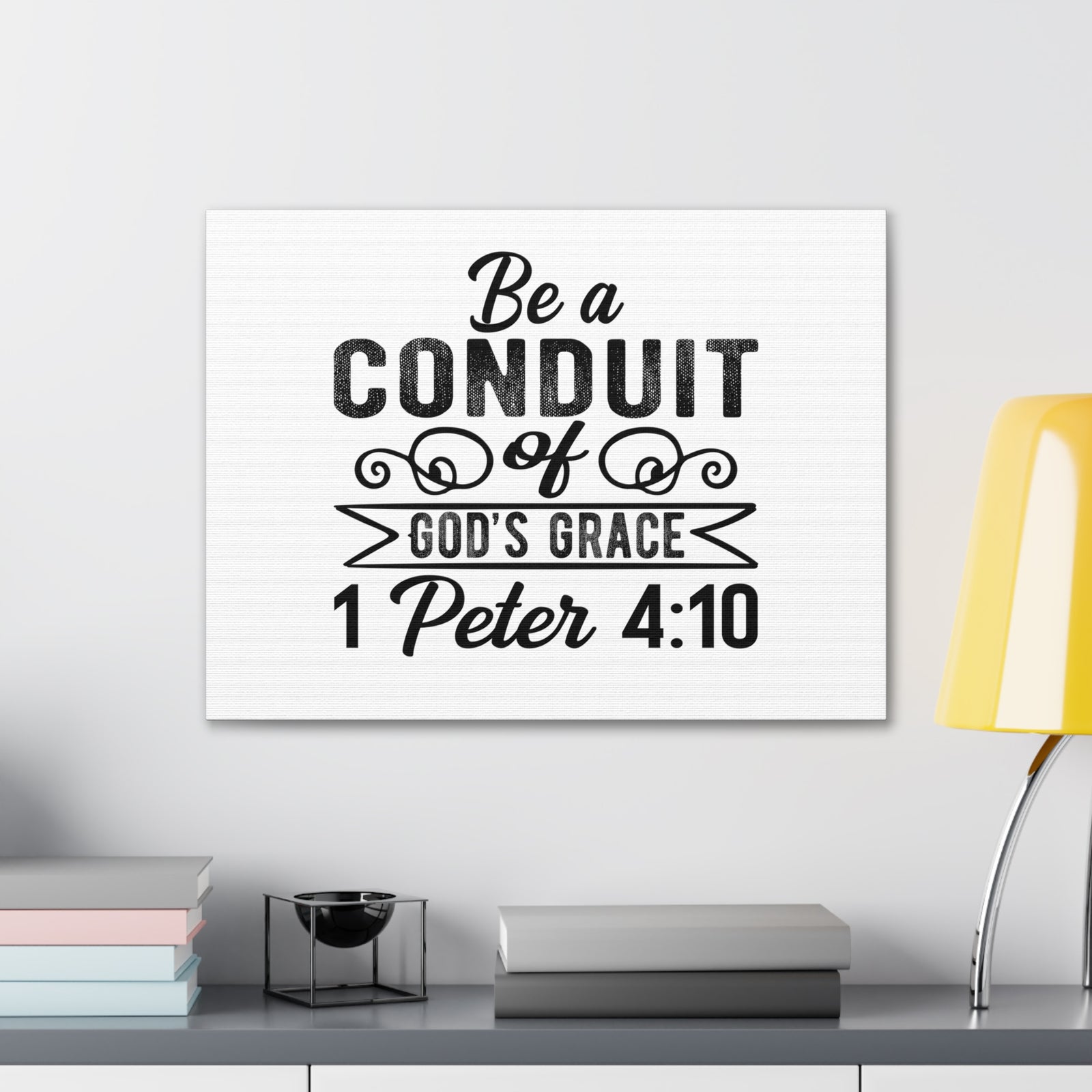 Scripture Walls 1 Peter 4:10 Be a Conduit Bible Verse Canvas Christian Wall Art Ready to Hang Unframed-Express Your Love Gifts