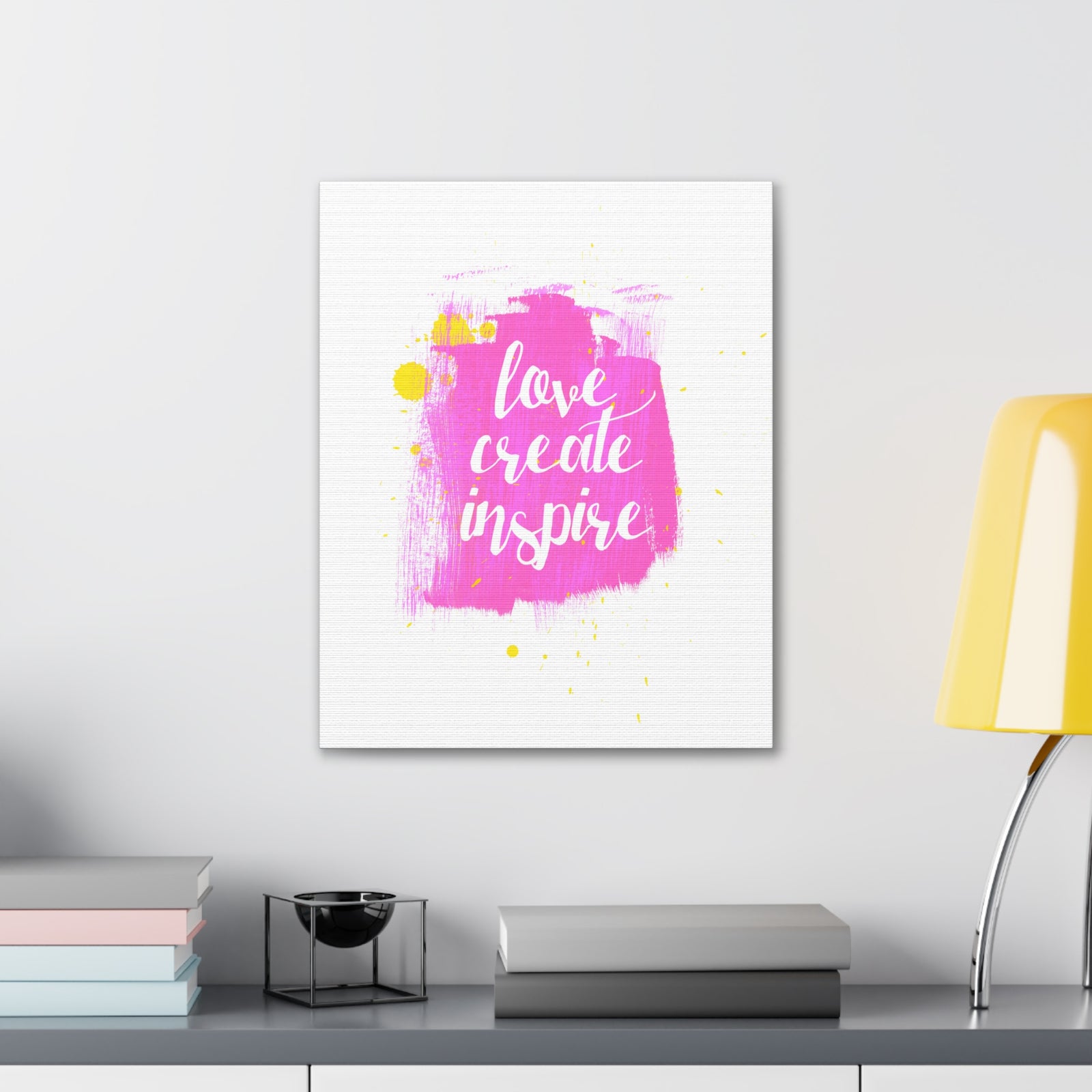 Inspirational Wall Art Love Create Inspire Motivation Wall Decor for Home Office Gym Inspiring Success Quote Print Ready to Hang-Express Your Love Gifts