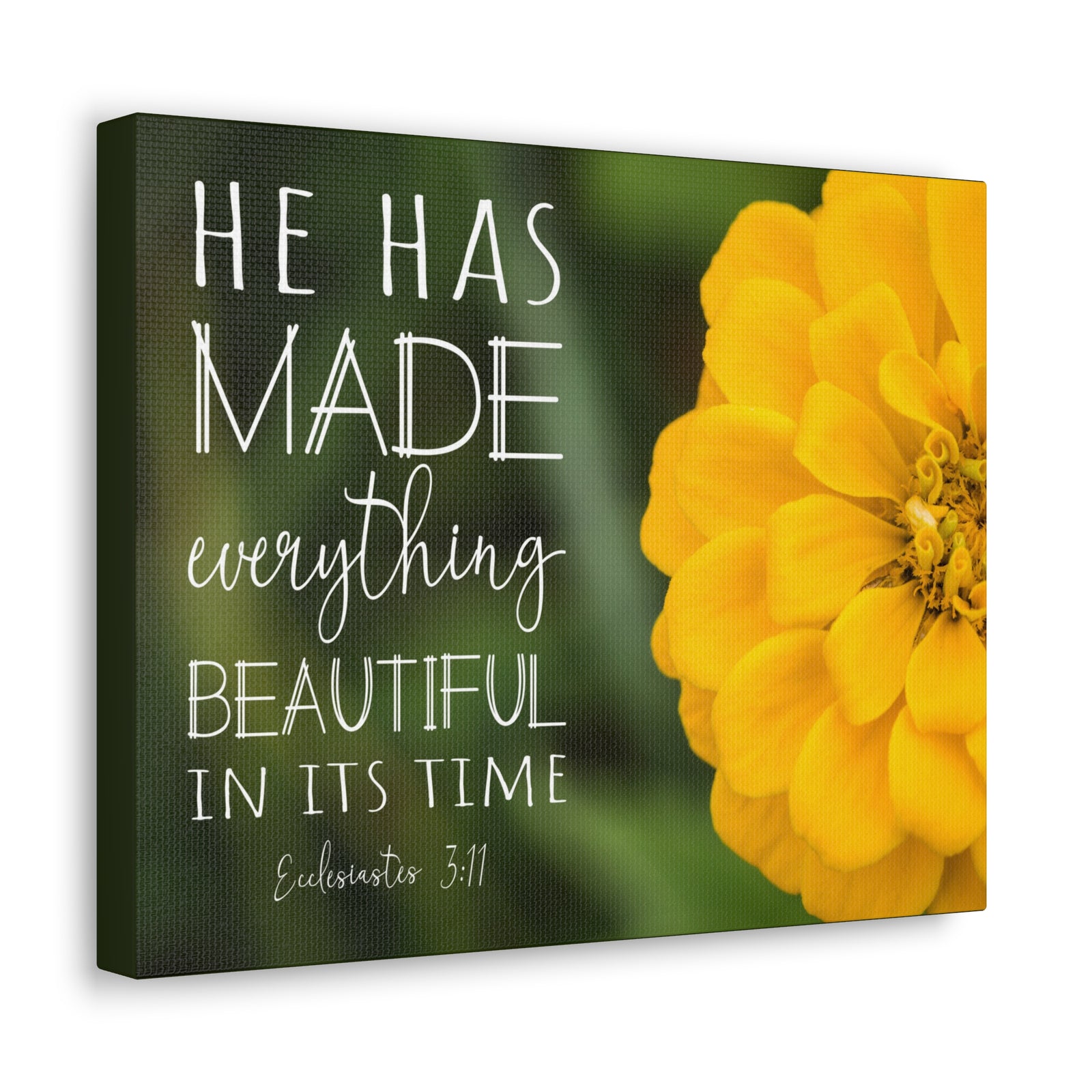 Scripture Walls Beautiful In Its Time Ecclesiastes 3:11 Bible Verse Canvas Christian Wall Art Ready to Hang-Express Your Love Gifts