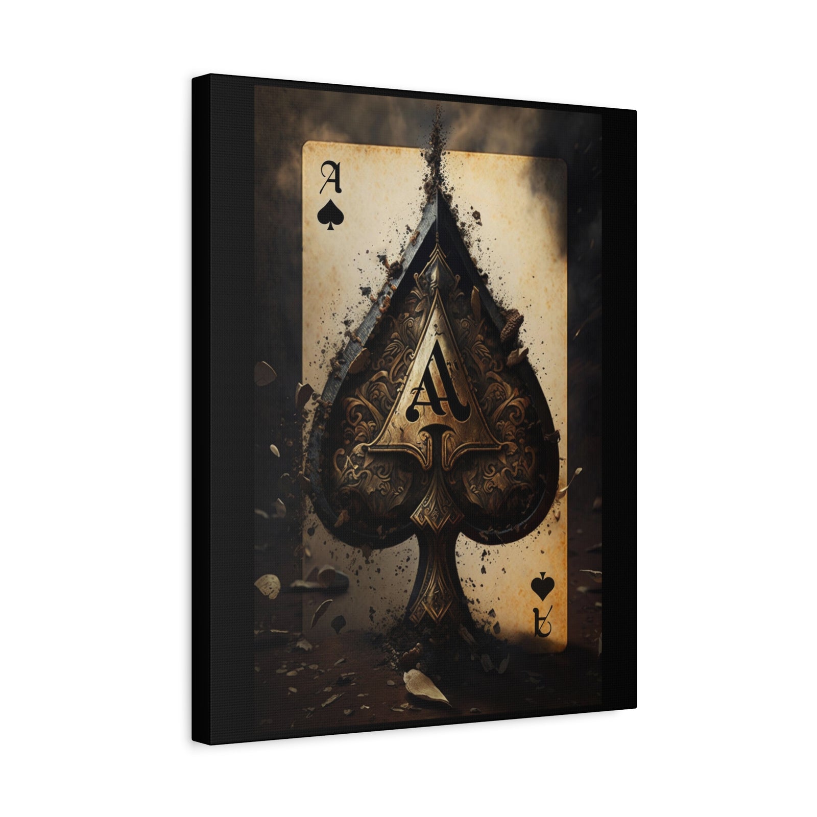 Ace Of Spades Vintage Playing Card Canvas Wall Art for Home Decor Ready-to-Hang-Express Your Love Gifts