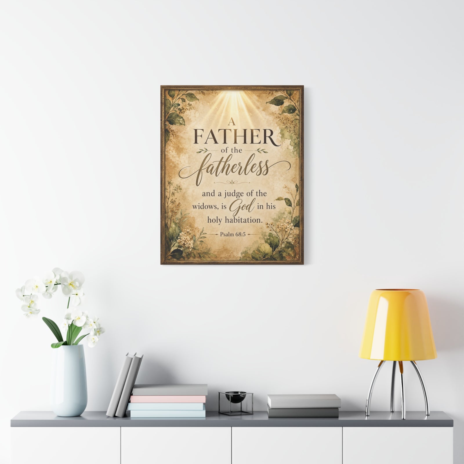 Scripture Walls Psalm 68:5 Dark Widows Advocate Christian Wall Art Print Ready to Hang Unframed-Express Your Love Gifts