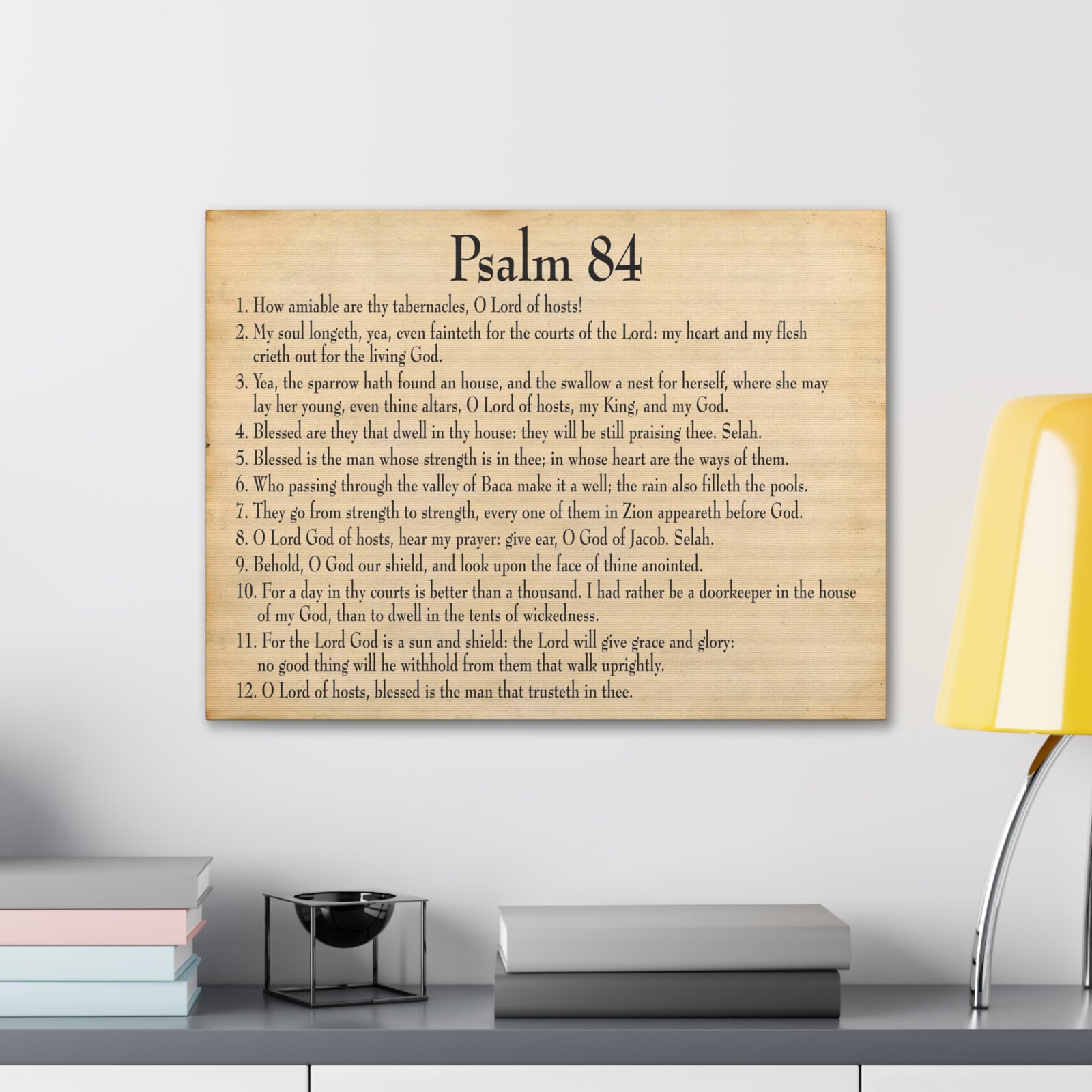 Scripture Walls Dwelling In God's Presence Psalm 84:4 Christian Wall Art Bible Verse Print Ready to Hang-Express Your Love Gifts