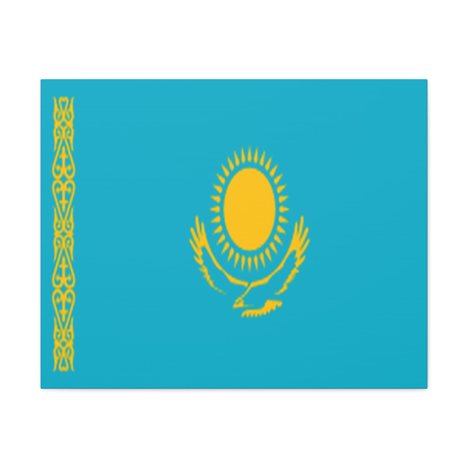 Kazakhstan Country Flag Canvas Vibrant Wall Art Unframed Home Decor-Express Your Love Gifts