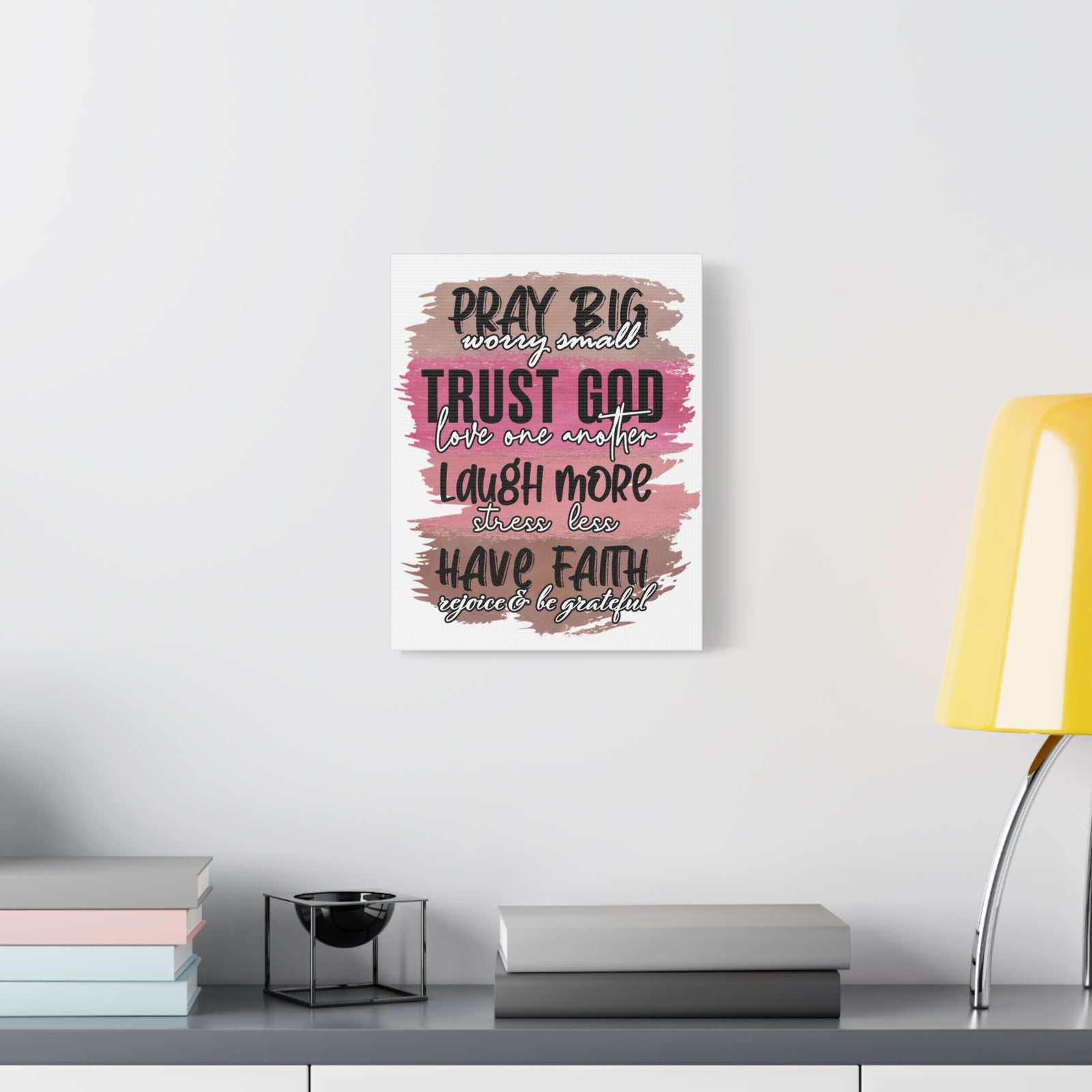 Scripture Canvas Pray Big, Trust God Psalm 37:3 Christian Wall Art Bible Verse Print Ready to Hang-Express Your Love Gifts