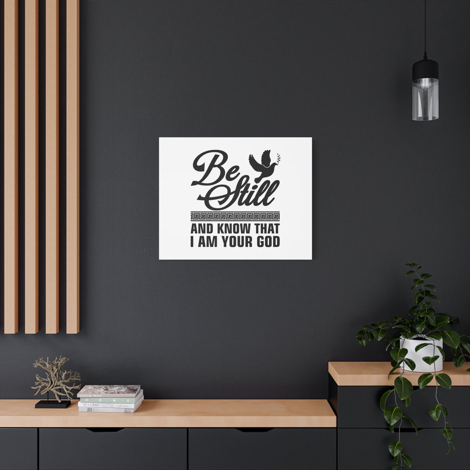 Scripture Canvas Be Still And Know That I Am Your God Psalm 46:10 Christian Wall Art Bible Verse Print Ready to Hang-Express Your Love Gifts