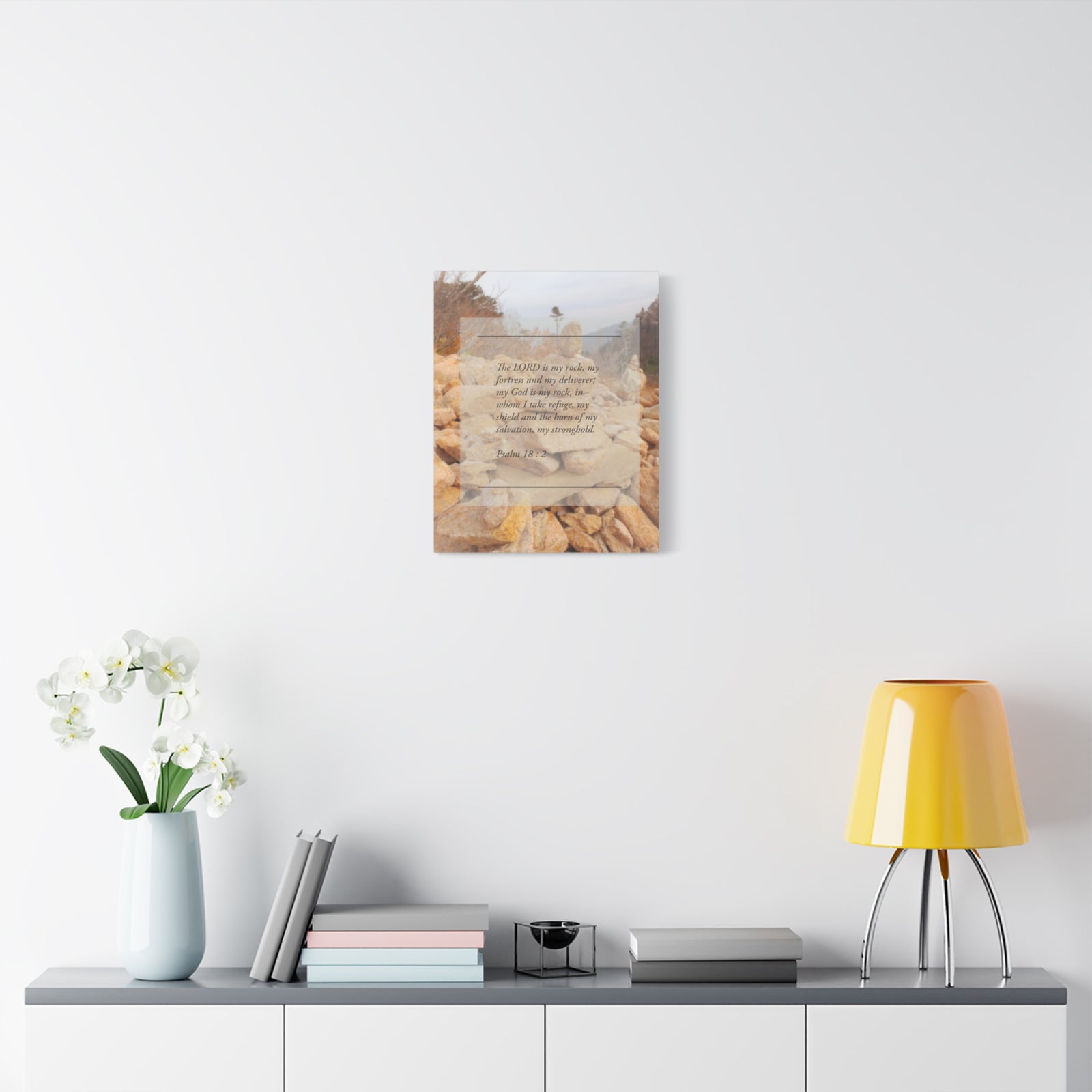 Scripture Walls Horn Of My Salvation Psalm 18:2 Bible Verse Canvas Christian Wall Art Ready to Hang-Express Your Love Gifts