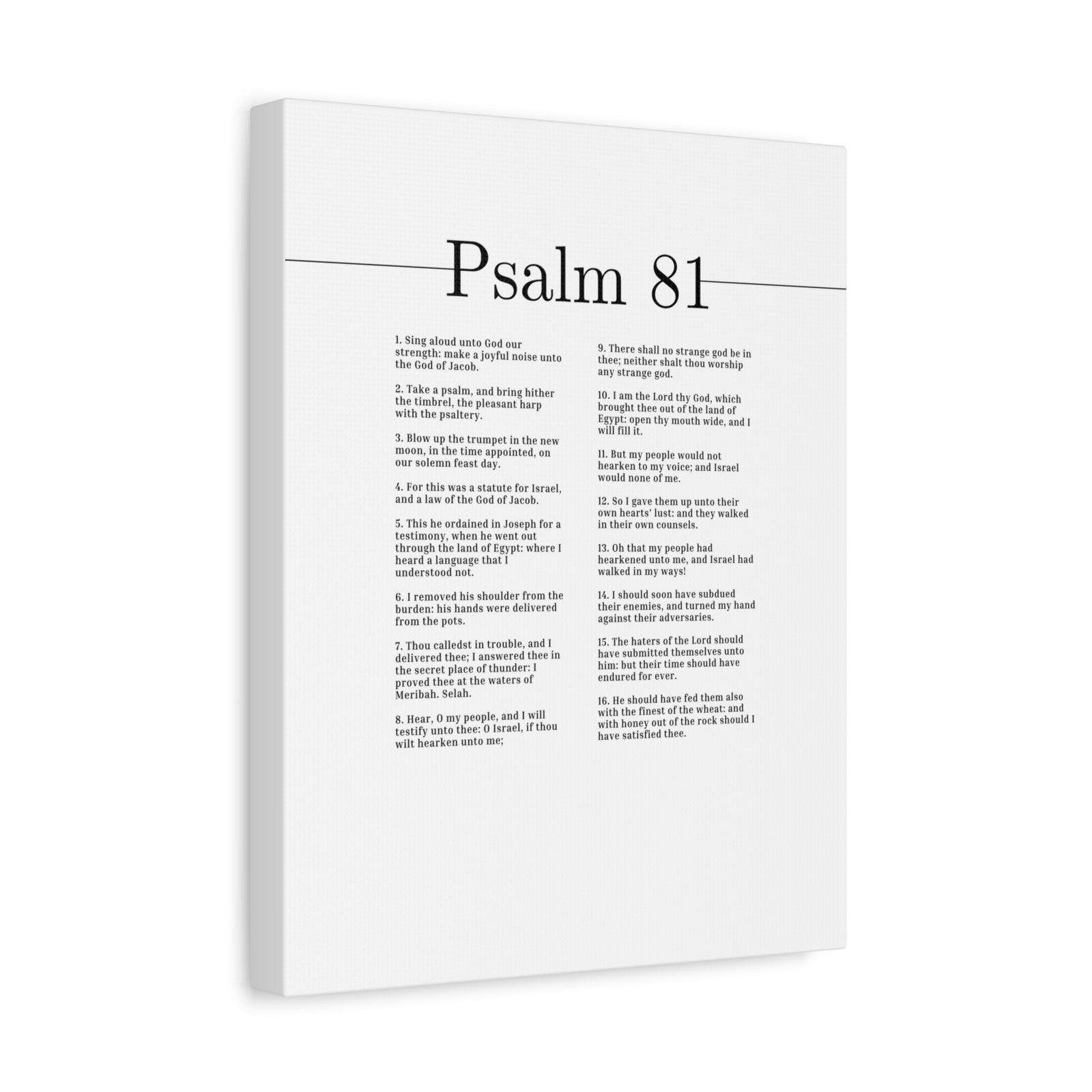 Scripture Canvas I Am The Lord Thy God Psalm 81 Christian Wall Art Bible Verse Print Ready to Hang-Express Your Love Gifts