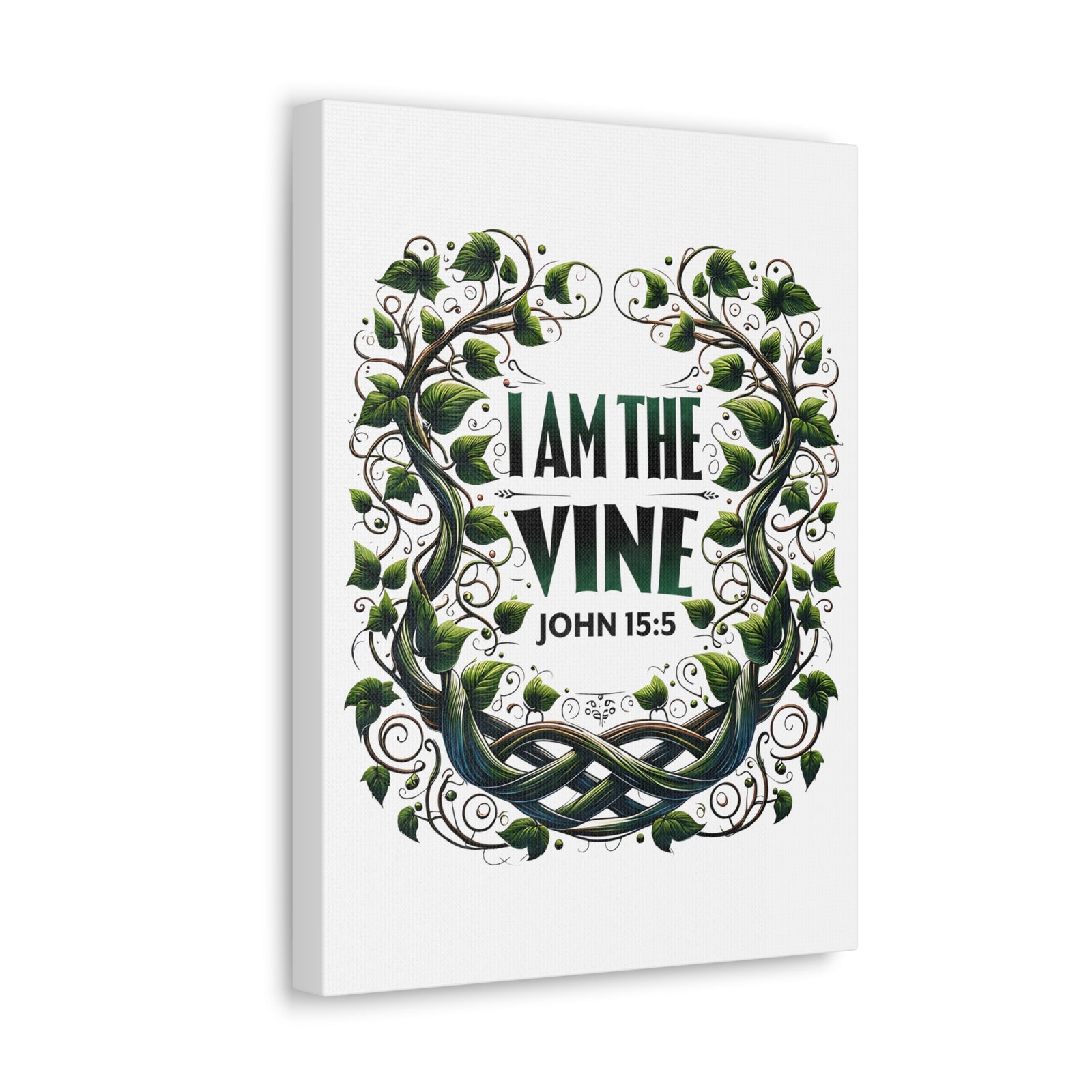 Scripture Walls John 15:5 I Am the Vine Bible Verse Canvas Christian Wall Art Ready to Hang Unframed-Express Your Love Gifts