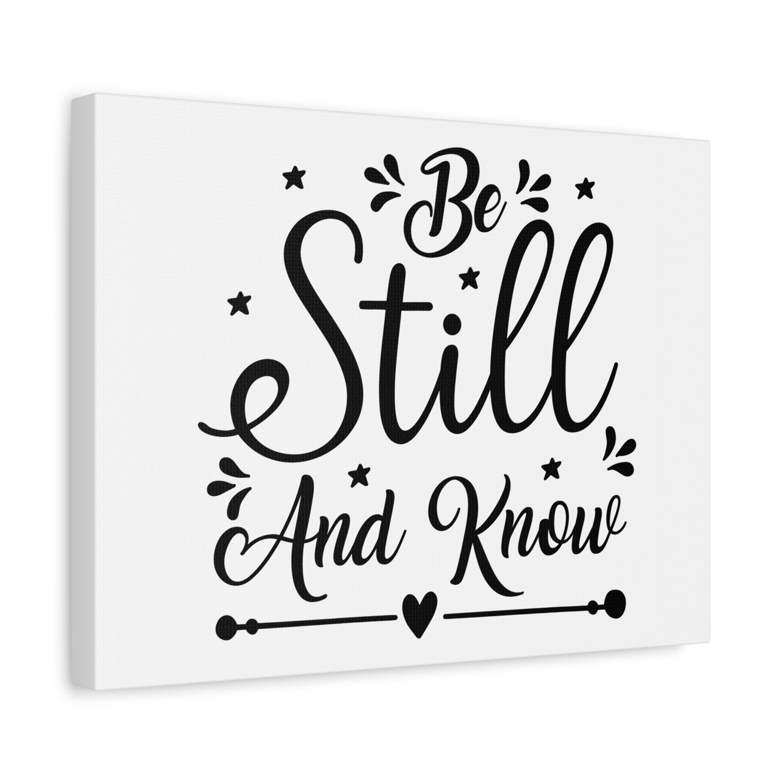 Scripture Canvas Be Still And Know Psalm 46:10 ESV Christian Wall Art Print Ready to Hang-Express Your Love Gifts