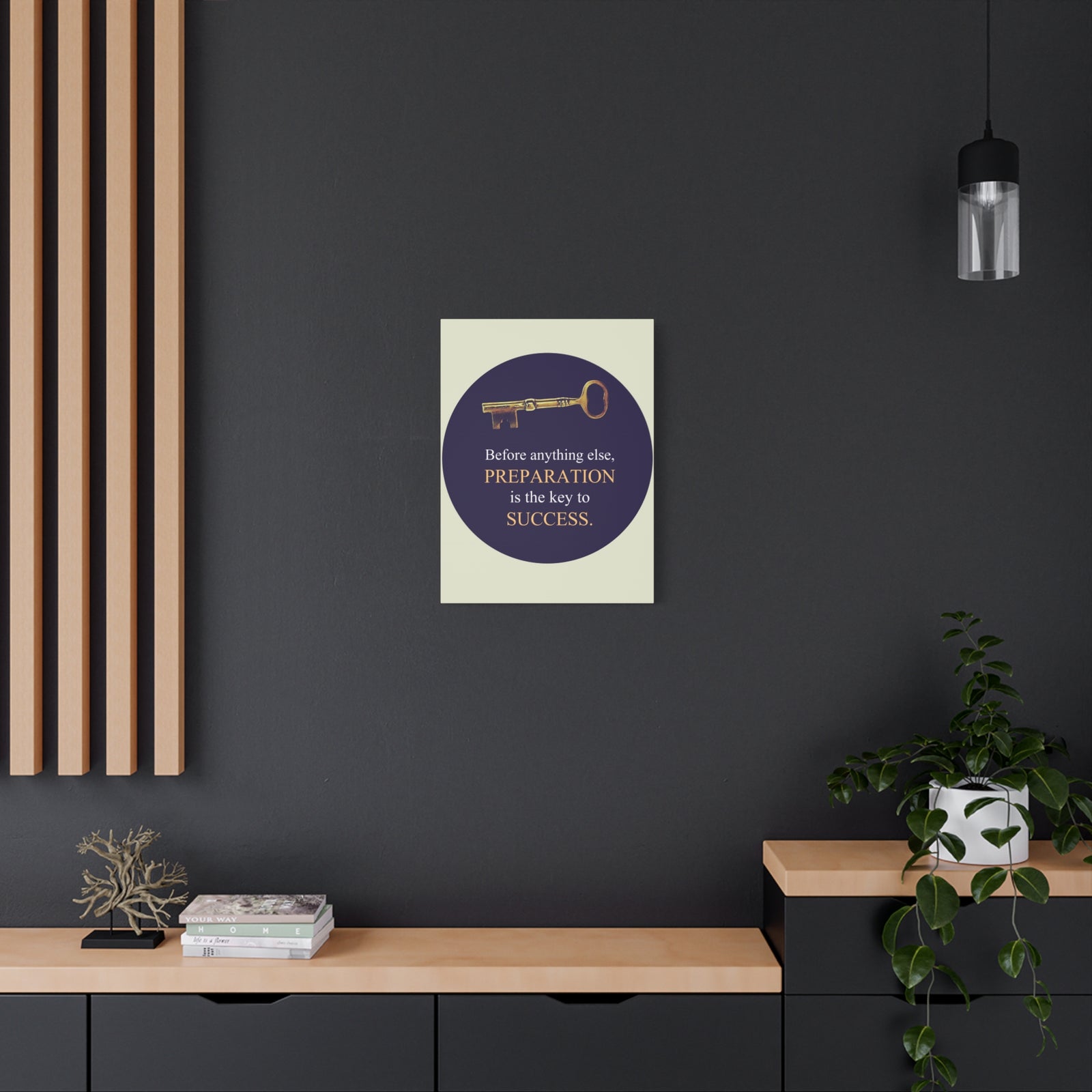 Inspirational Wall Art Preparation Key To Success Motivation Wall Decor for Home Office Gym Inspiring Success Quote Print Ready to Hang-Express Your Love Gifts