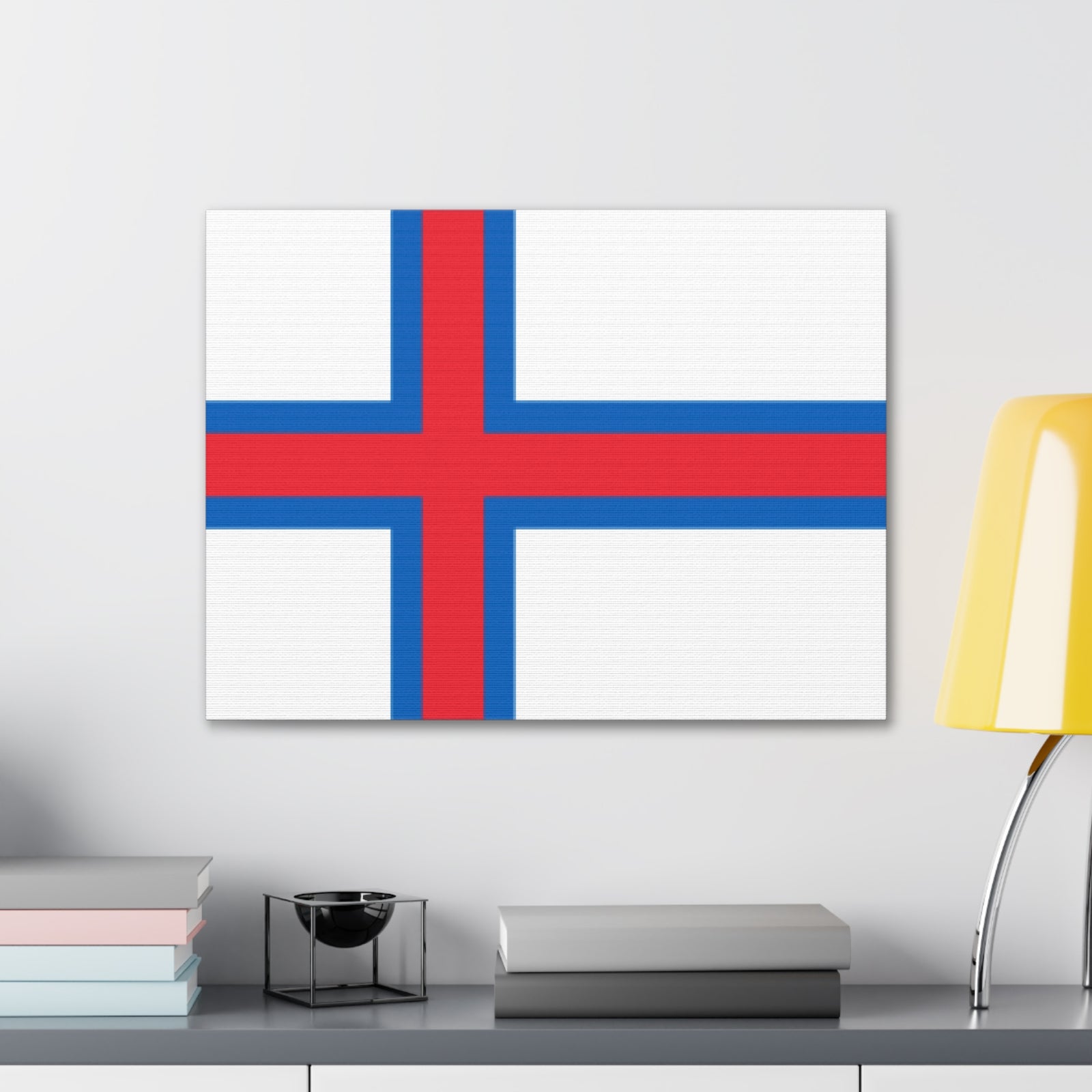 Faroe Islands Country Flag Canvas Vibrant Wall Art Unframed Home Decor-Express Your Love Gifts
