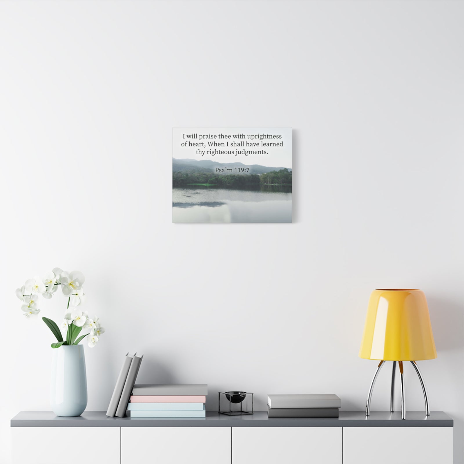Bible Verse Canvas Righteous Judgments Psalm 119:7 Christian Home Decor Scripture Art-Express Your Love Gifts
