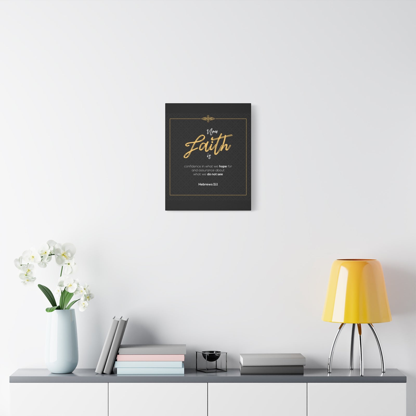 Scripture Canvas Faith Is Confidence Hebrews 11:1 Christian Wall Art Bible Verse Print Ready To Hang-Express Your Love Gifts
