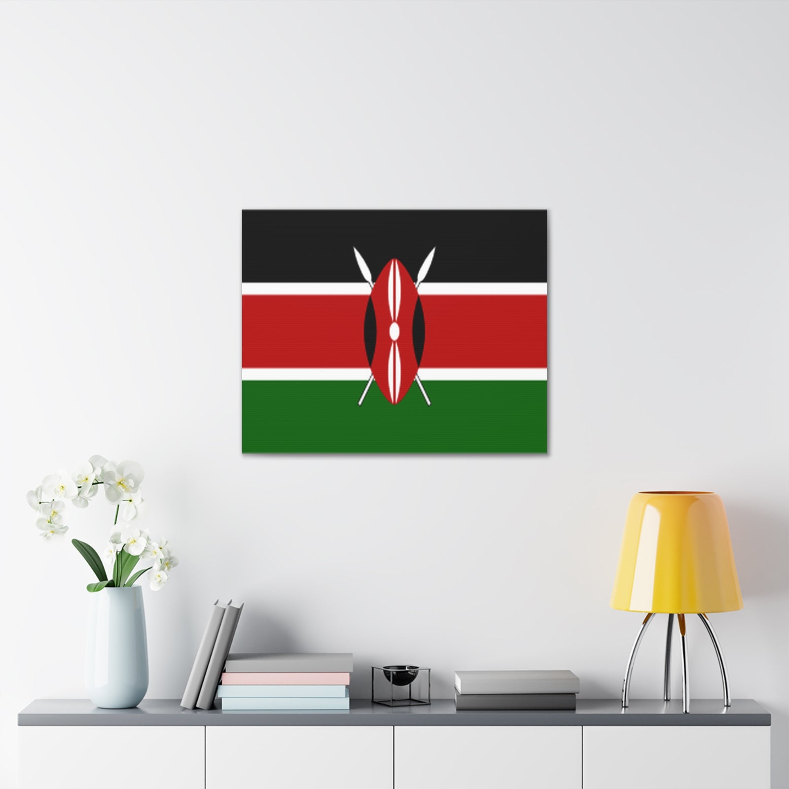 Kenya Country Flag Canvas Vibrant Wall Art Unframed Home Decor-Express Your Love Gifts